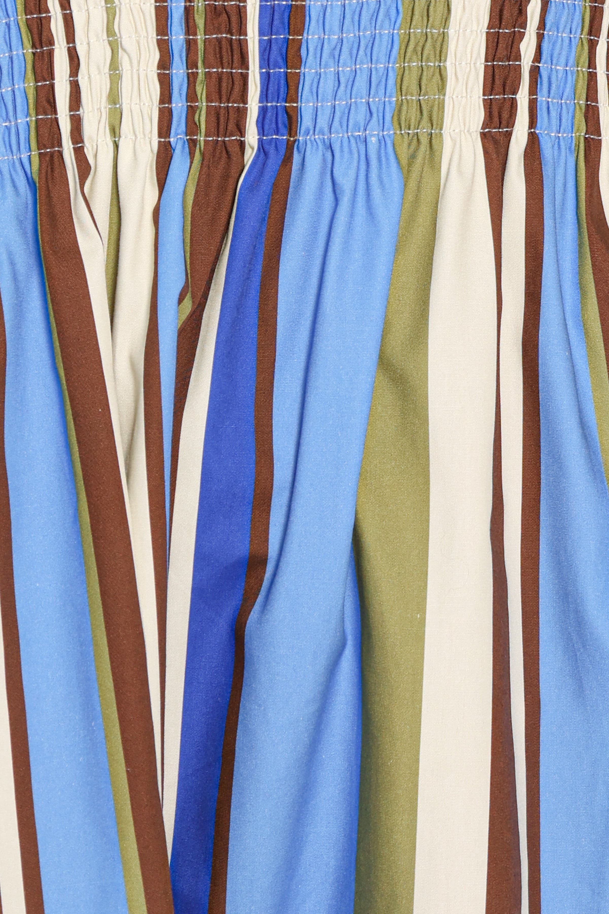 DRESSES Nella Strapless Maxi Dress - Blue/Khaki Stripe