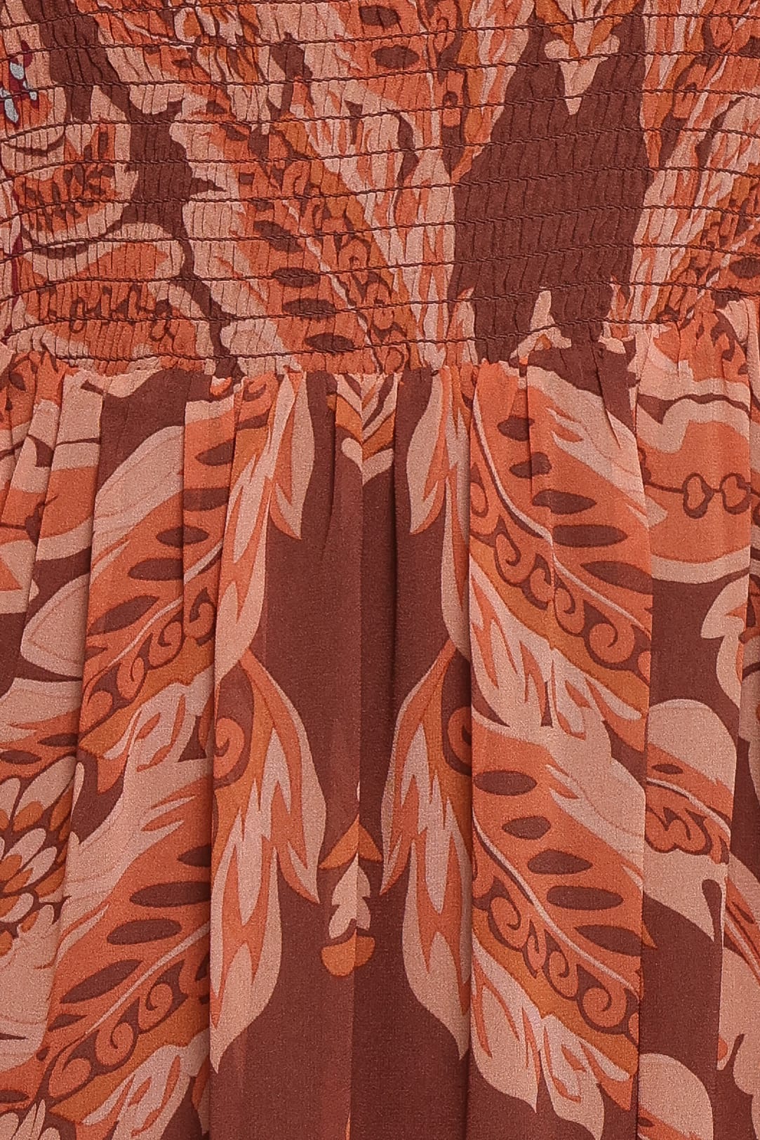 DRESSES Nicholi Long Sleeve Maxi Dress - Brown Paisley