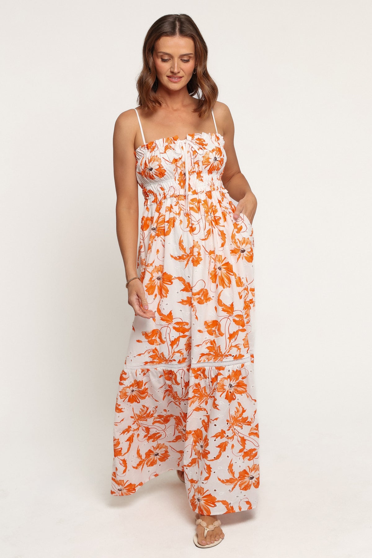 DRESSES Norelle Maxi Dress - Orange Floral