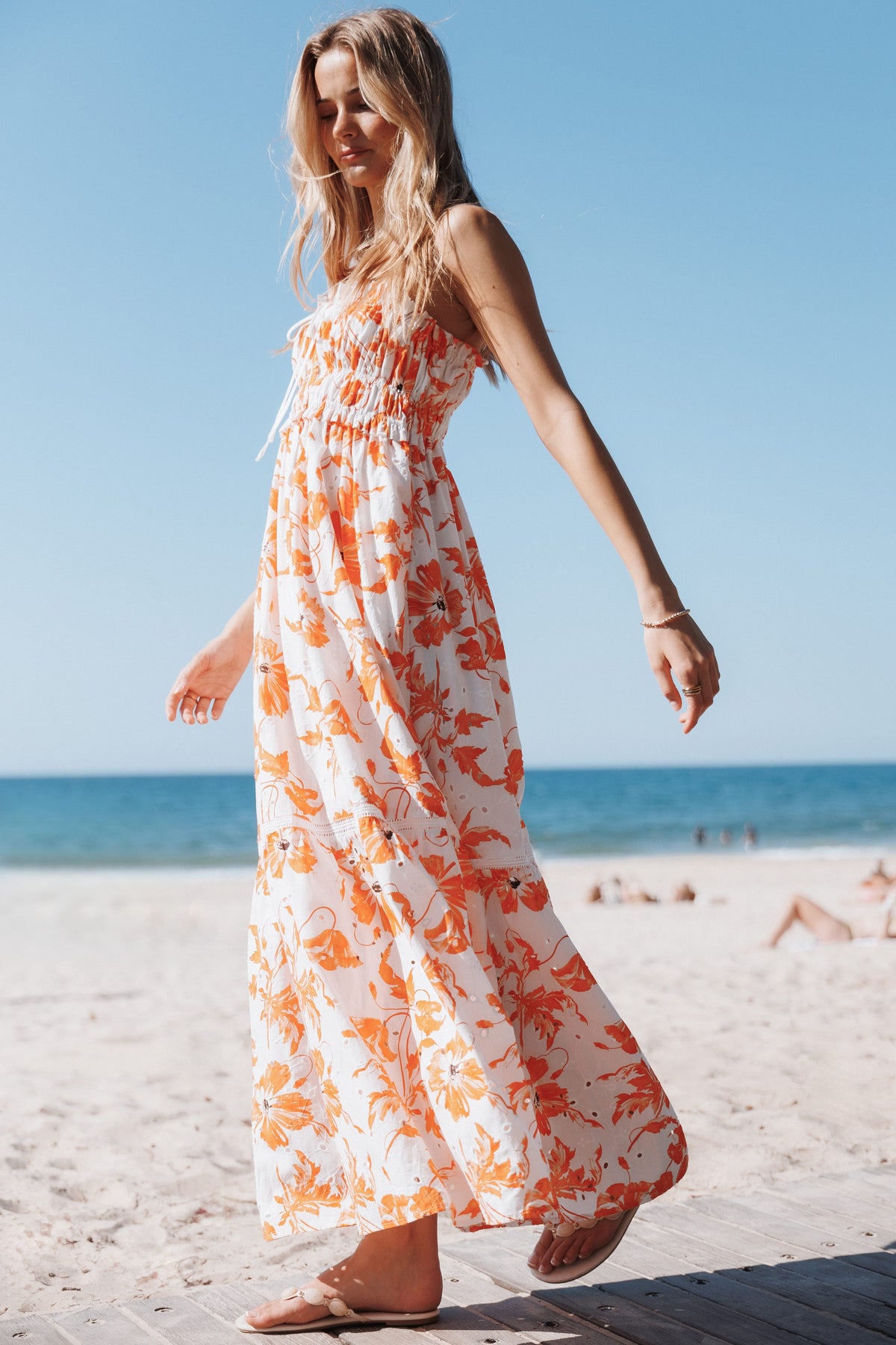 DRESSES Norelle Maxi Dress - Orange Floral