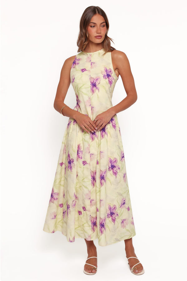 DRESSES Norlina Midi Dress - Green Floral