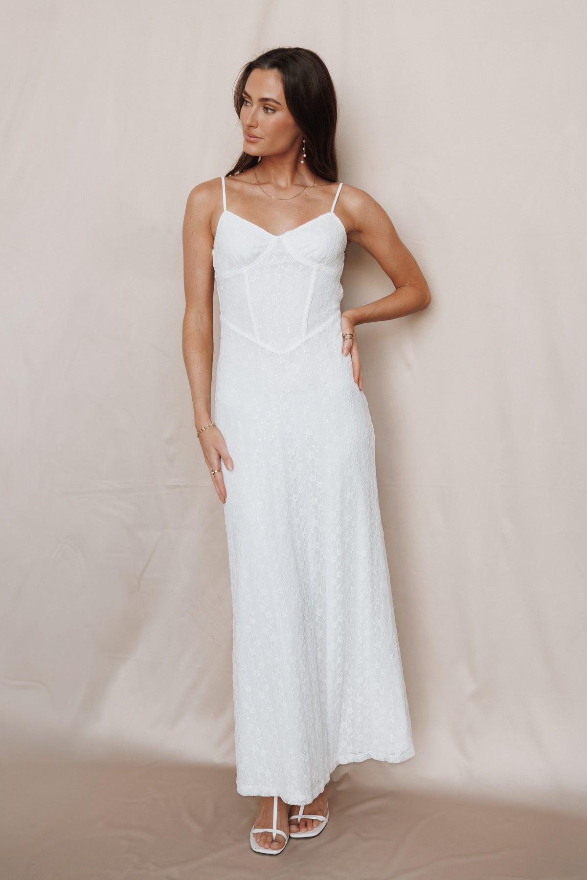 DRESSES Oakyn Lace Maxi Dress - Cream
