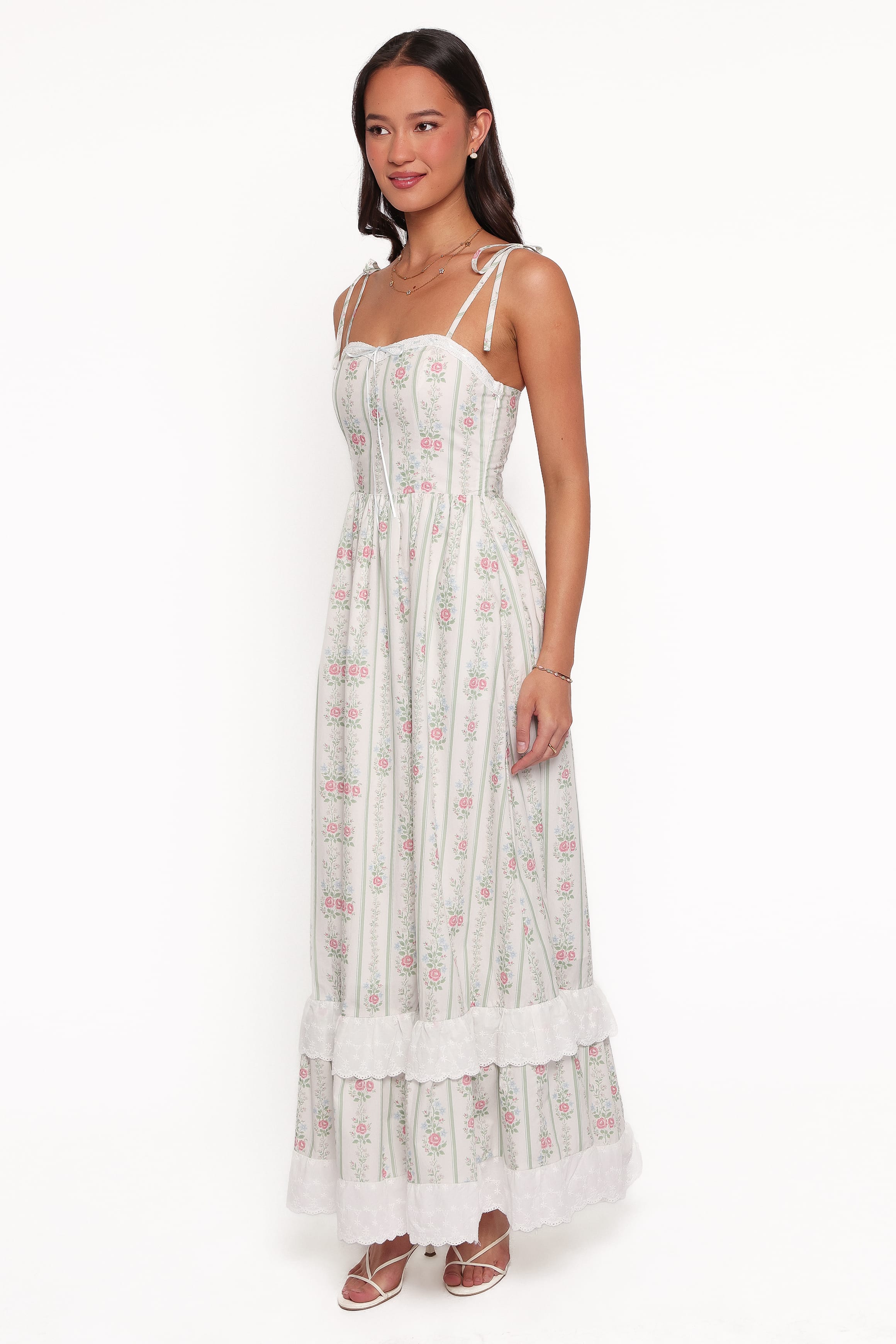 DRESSES Ostrava Maxi Dress - Green Wallpaper Floral