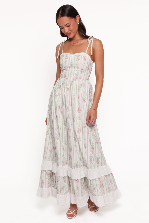 DRESSES Ostrava Maxi Dress - Green Wallpaper Floral