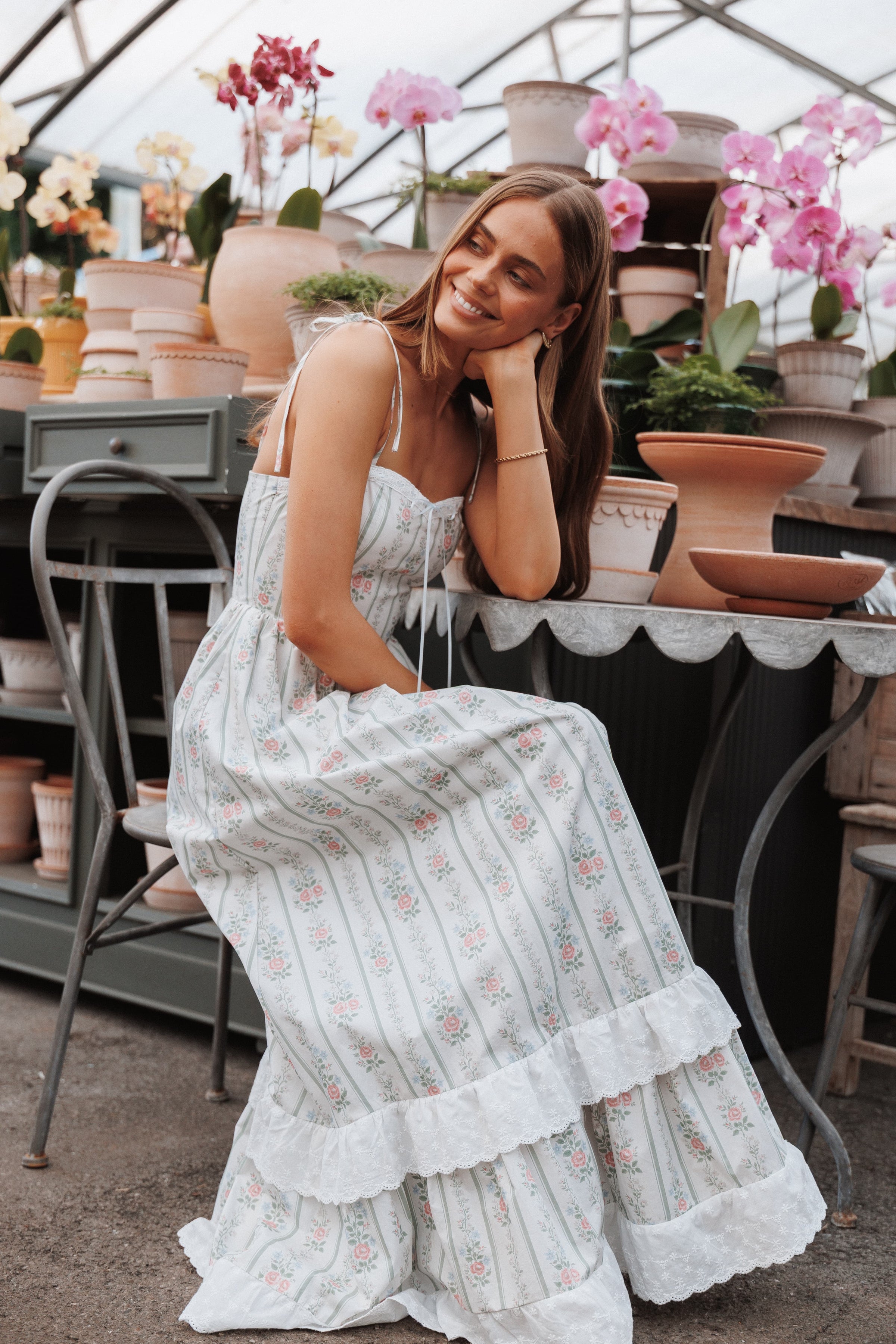 DRESSES Ostrava Maxi Dress - Green Wallpaper Floral