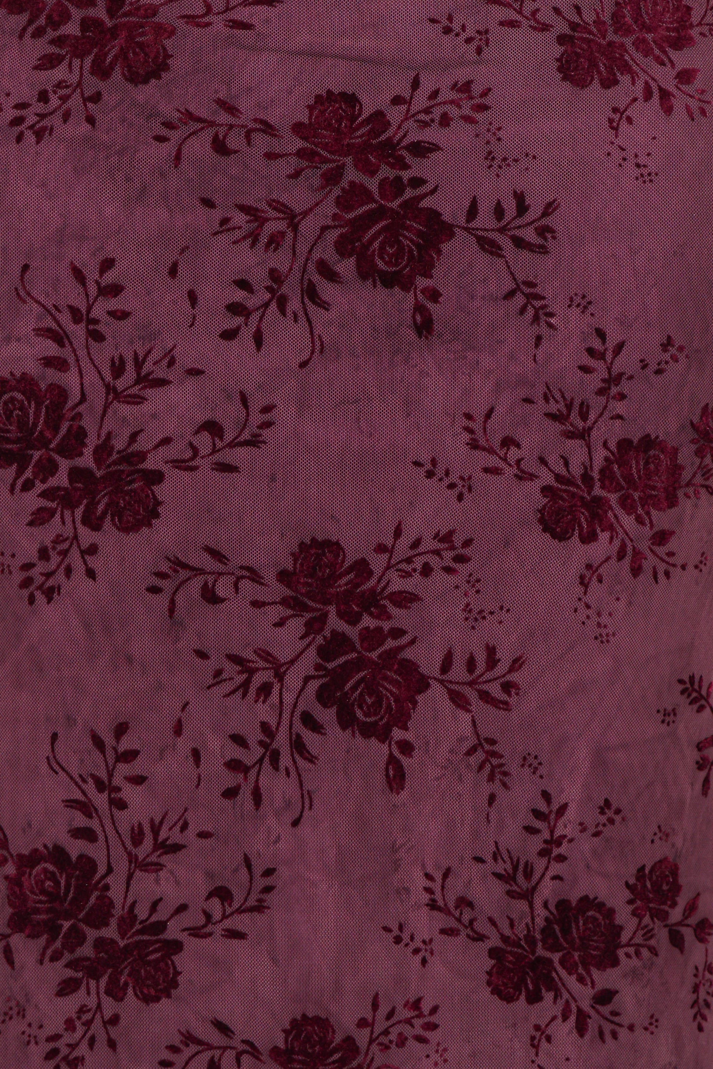 DRESSES Pandora Long Sleeve Maxi Dress - Plum Burnout