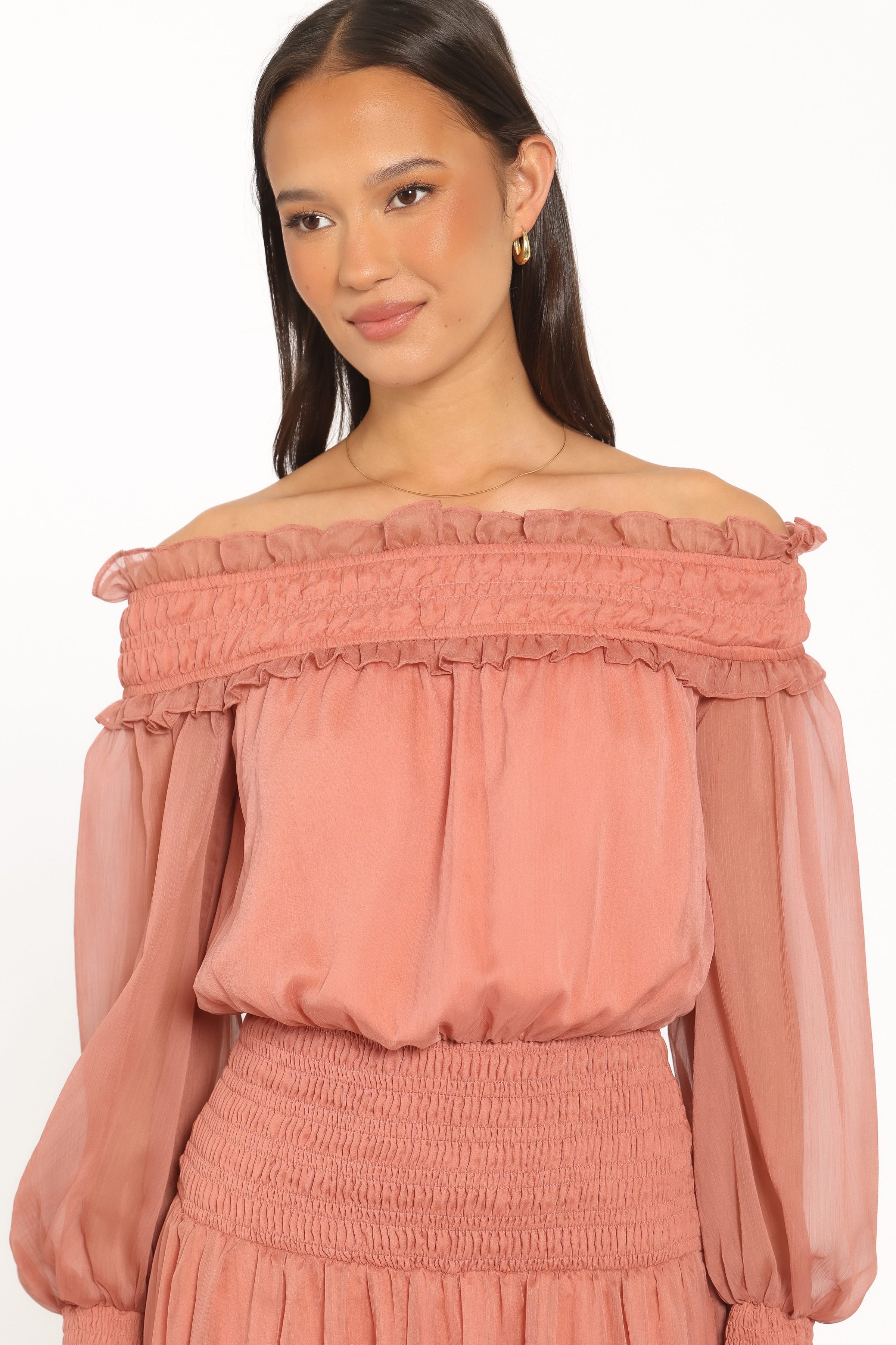 DRESSES Paris Off Shoulder Maxi Dress - Vintage Mauve