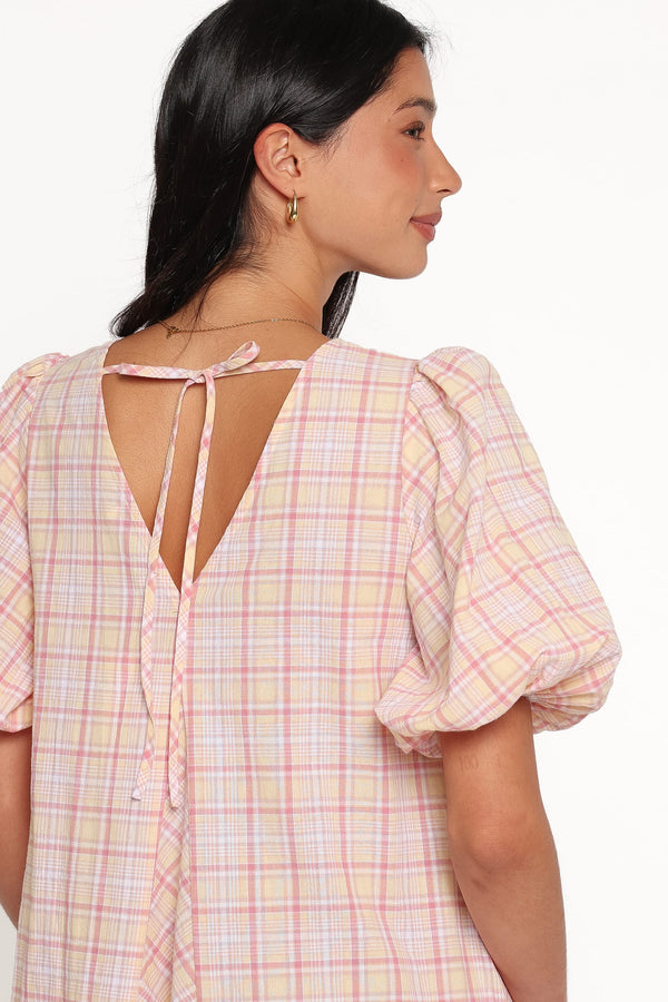 DRESSES Patton Midi Dress - Butter Yellow Gingham
