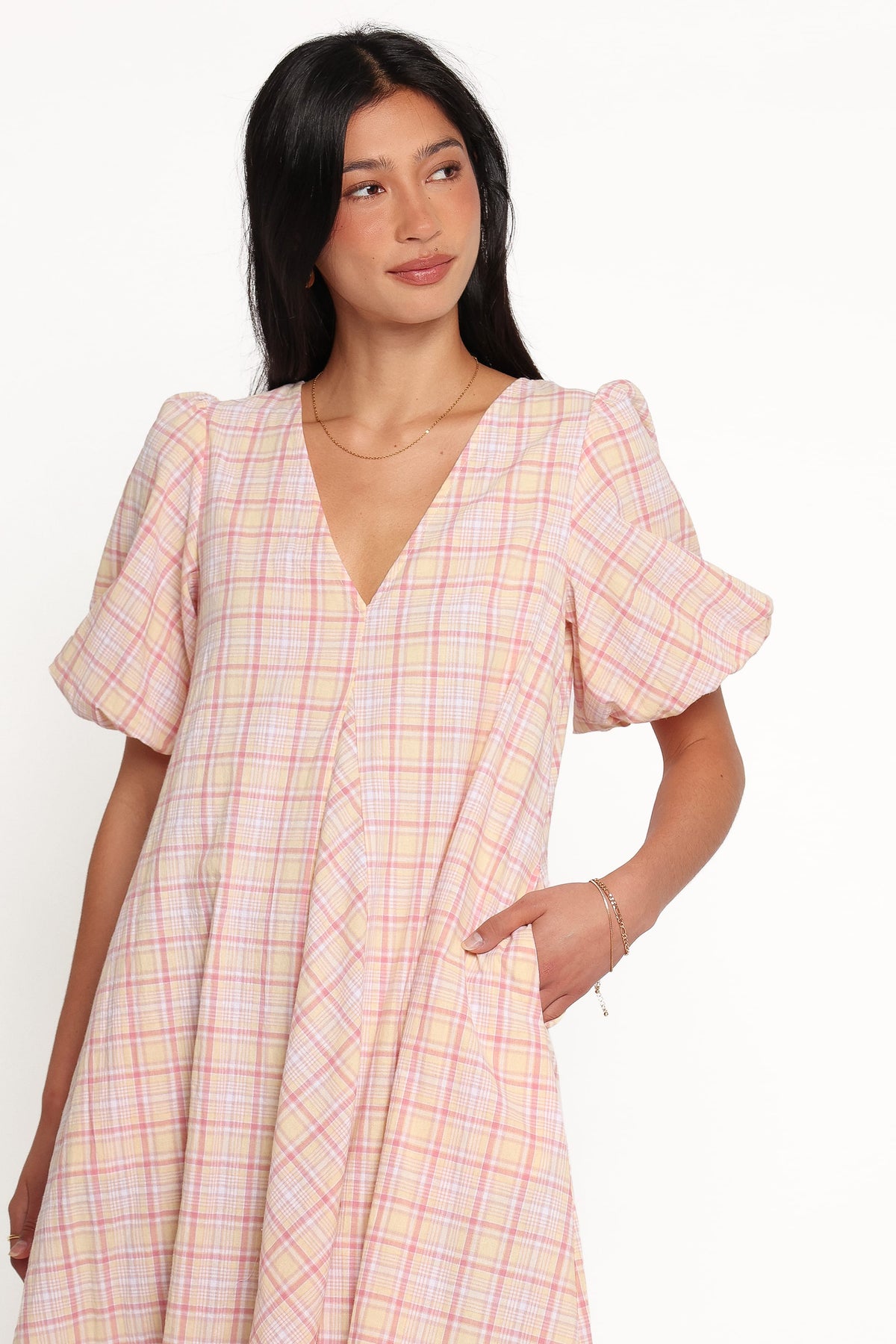 DRESSES Patton Midi Dress - Butter Yellow Gingham