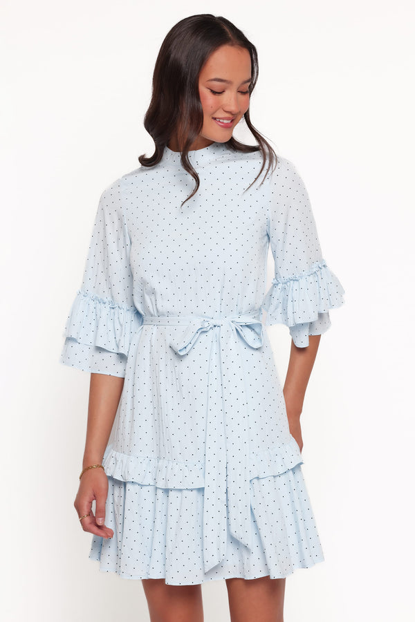 DRESSES Peta Dress - Blue Polka Dot