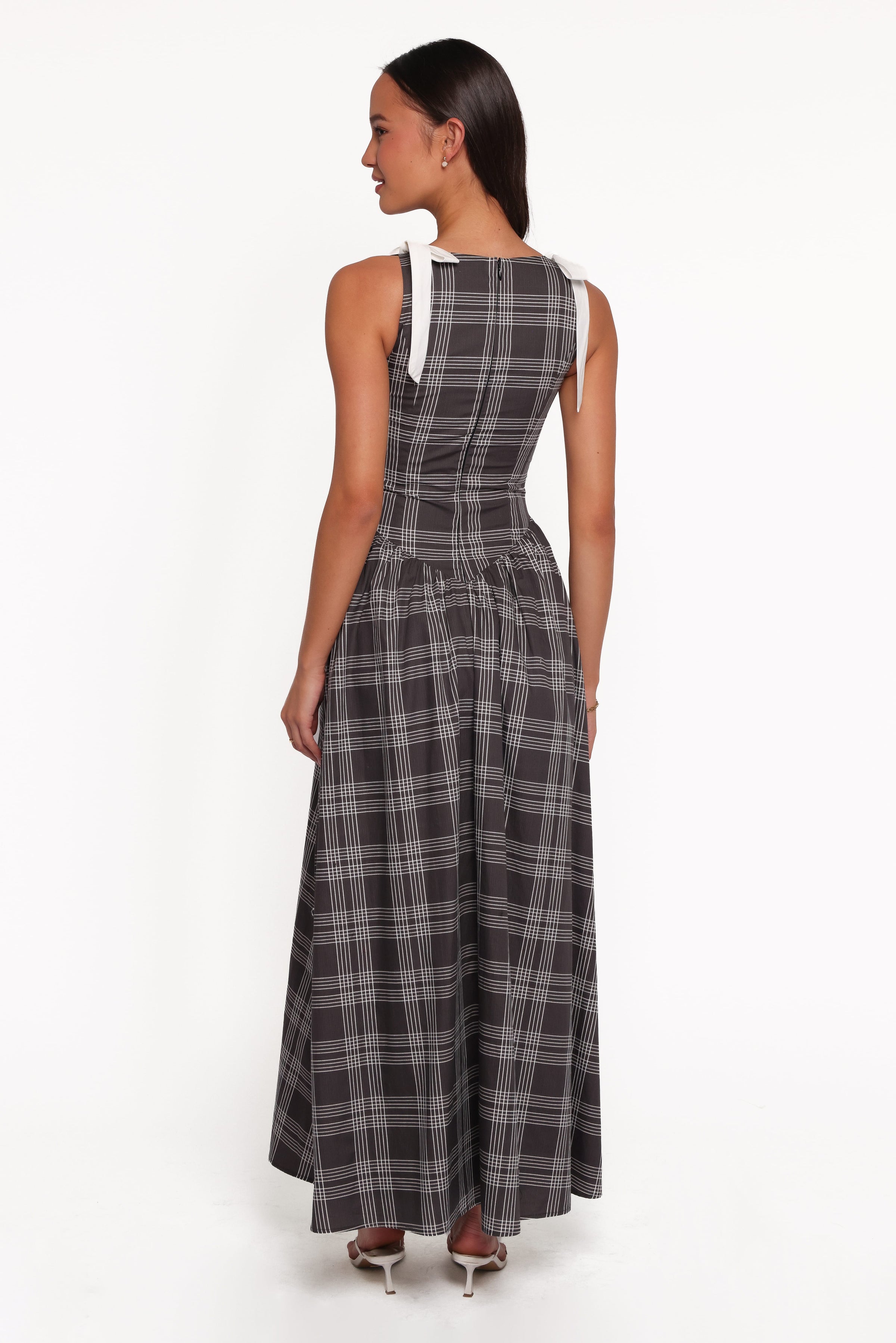 DRESSES Rafaella Maxi Dress - Charcoal Plaid