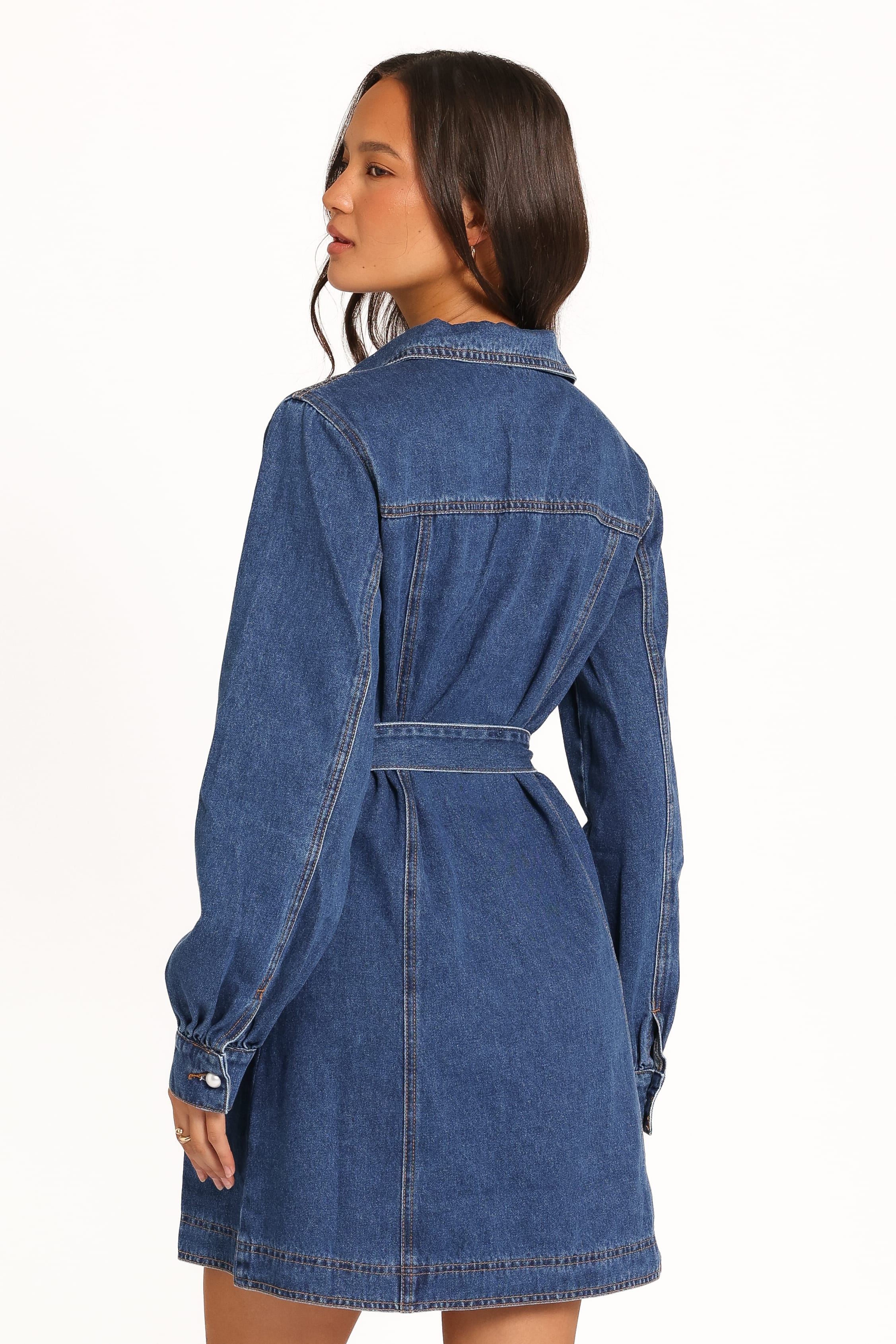 DRESSES Robina Long Sleeve Mini Dress - Indigo Denim