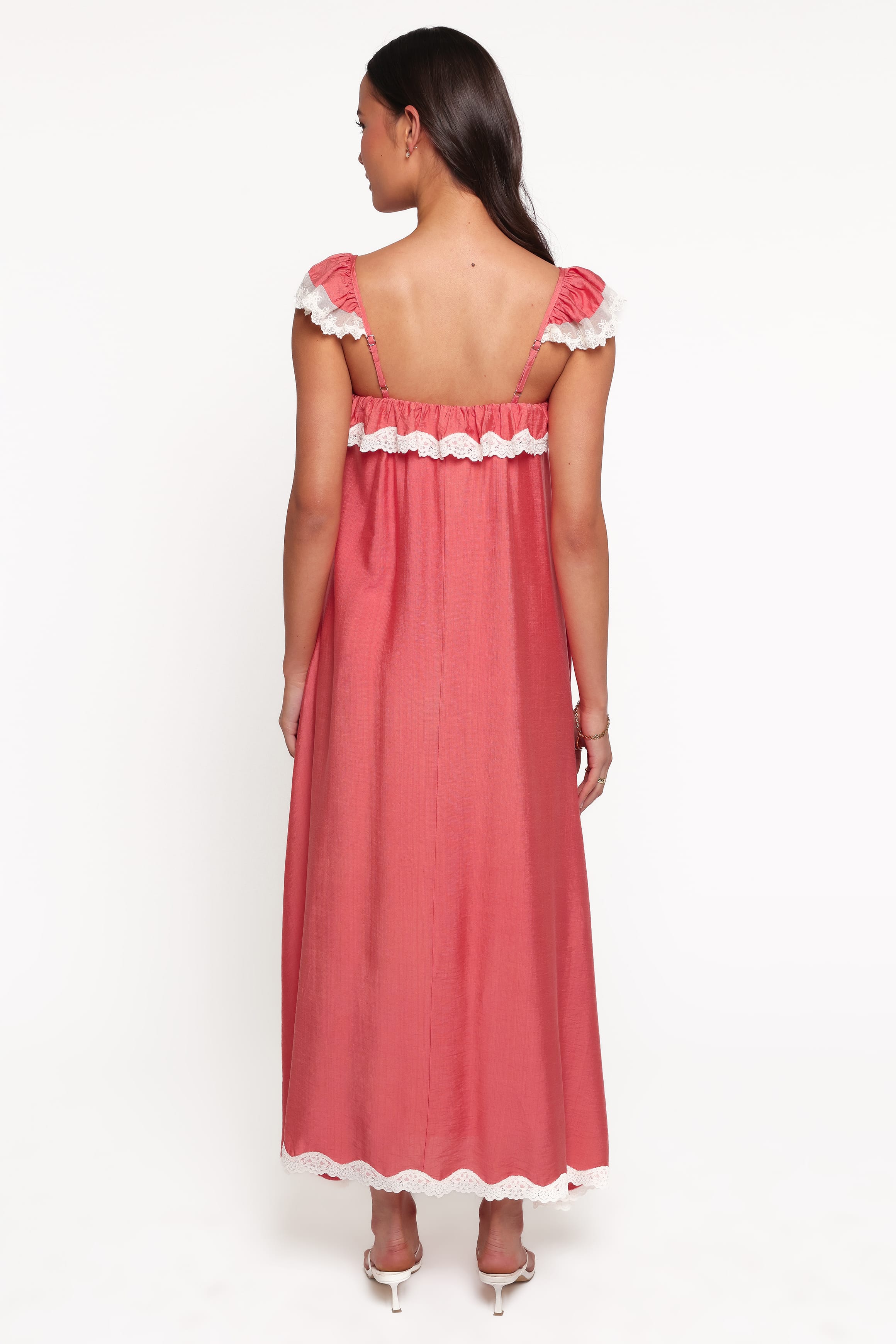 DRESSES Sapphira Lace Midi Dress - Peach Blossom