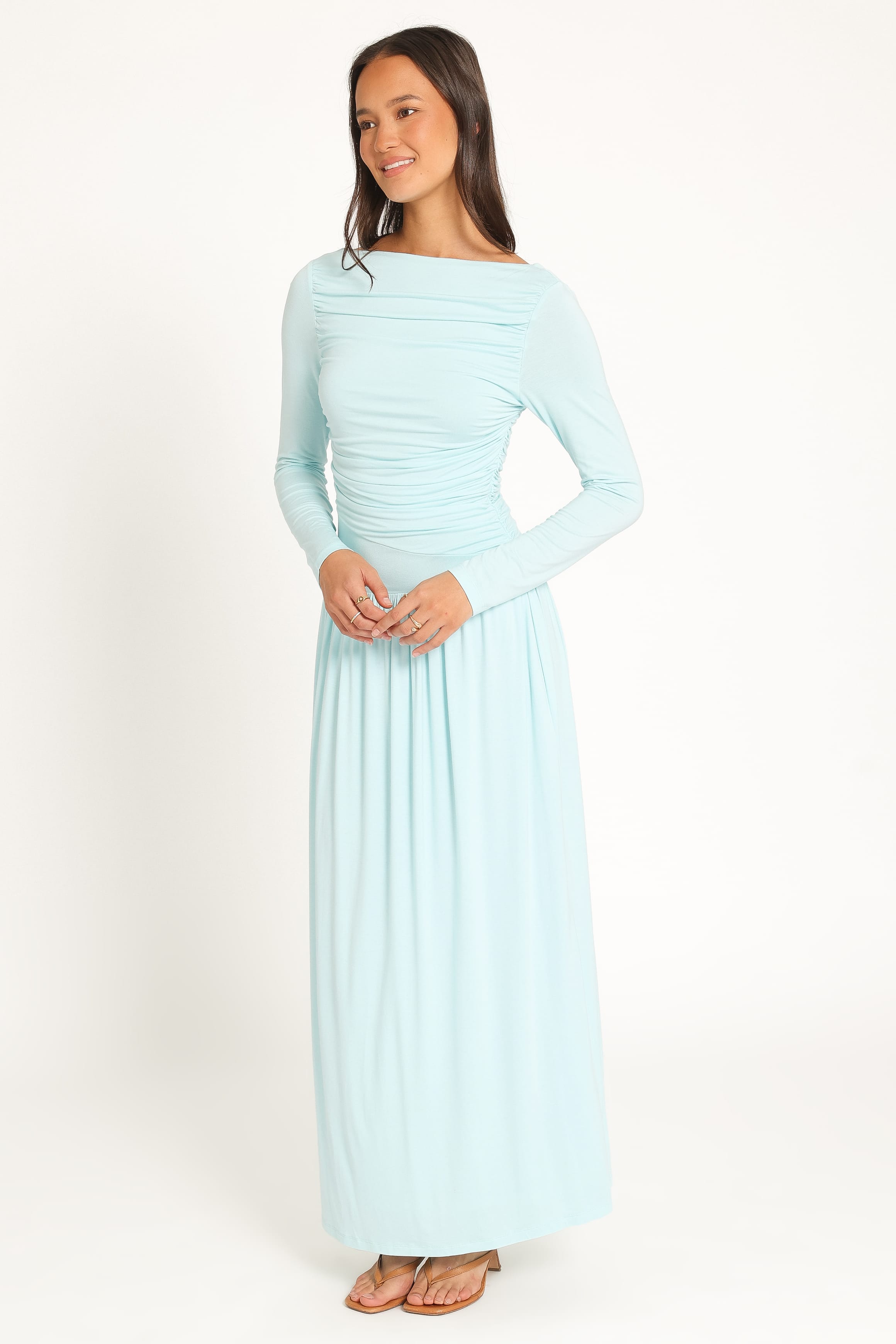 DRESSES Shirley Long Sleeve Maxi Dress - Ice Blue