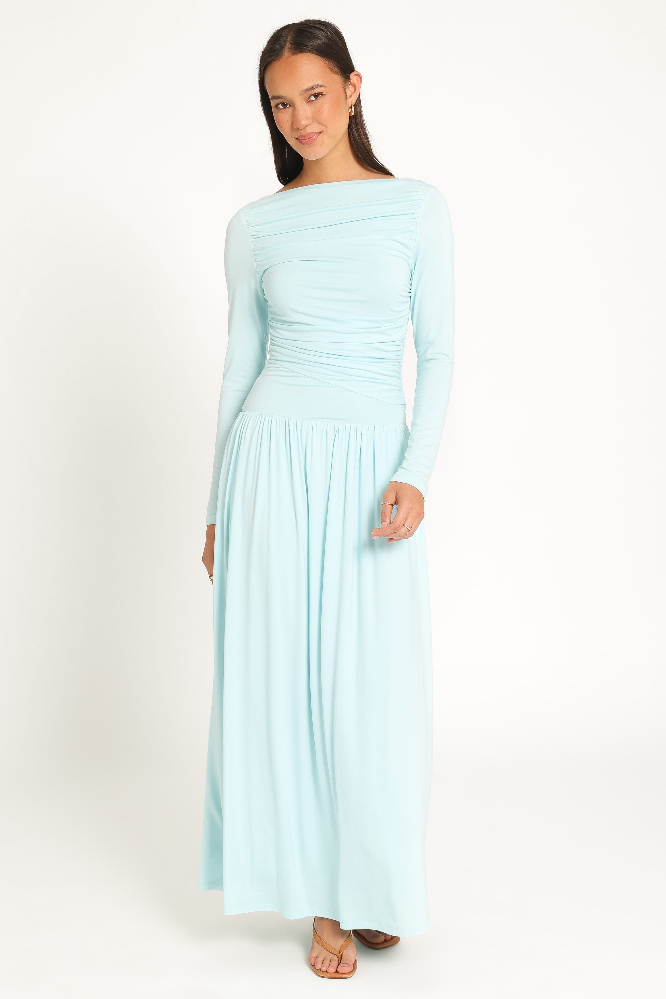 DRESSES Shirley Long Sleeve Maxi Dress - Ice Blue