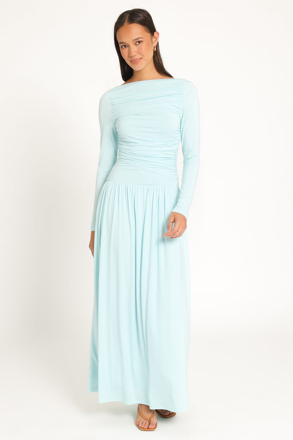 DRESSES Shirley Long Sleeve Maxi Dress - Ice Blue
