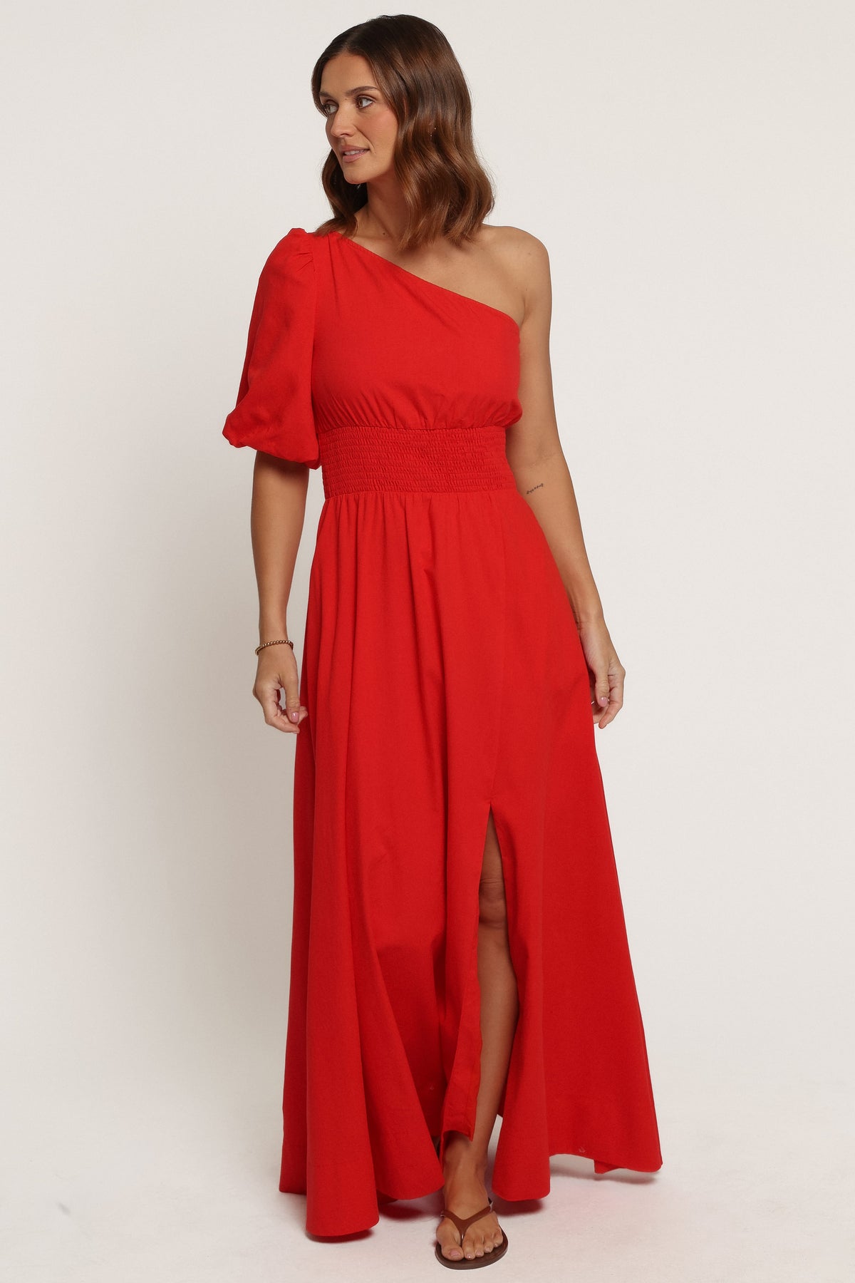 DRESSES Sonja One Shoulder Maxi Dress - Red