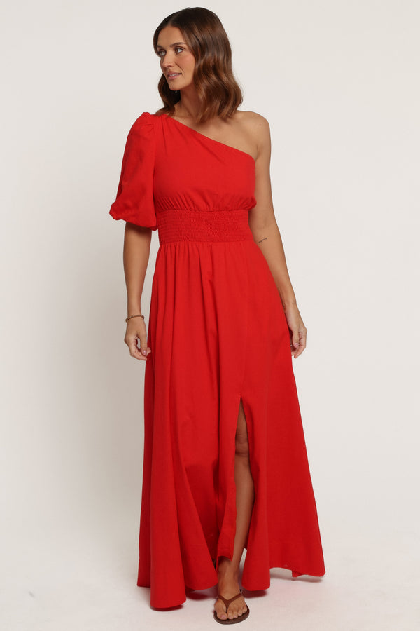 DRESSES Sonja One Shoulder Maxi Dress - Red