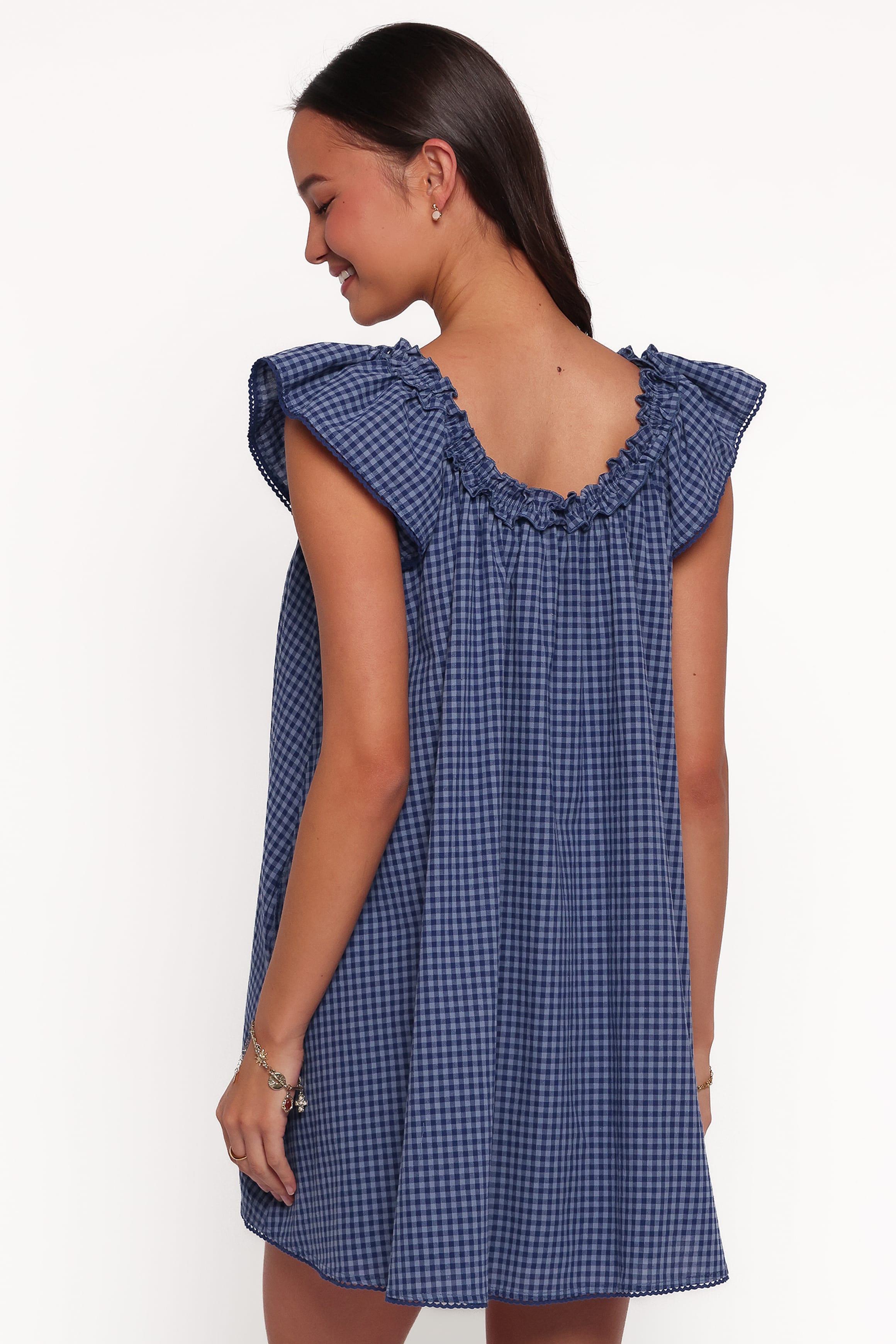 DRESSES Tahlisa Mini Dress - Navy Gingham