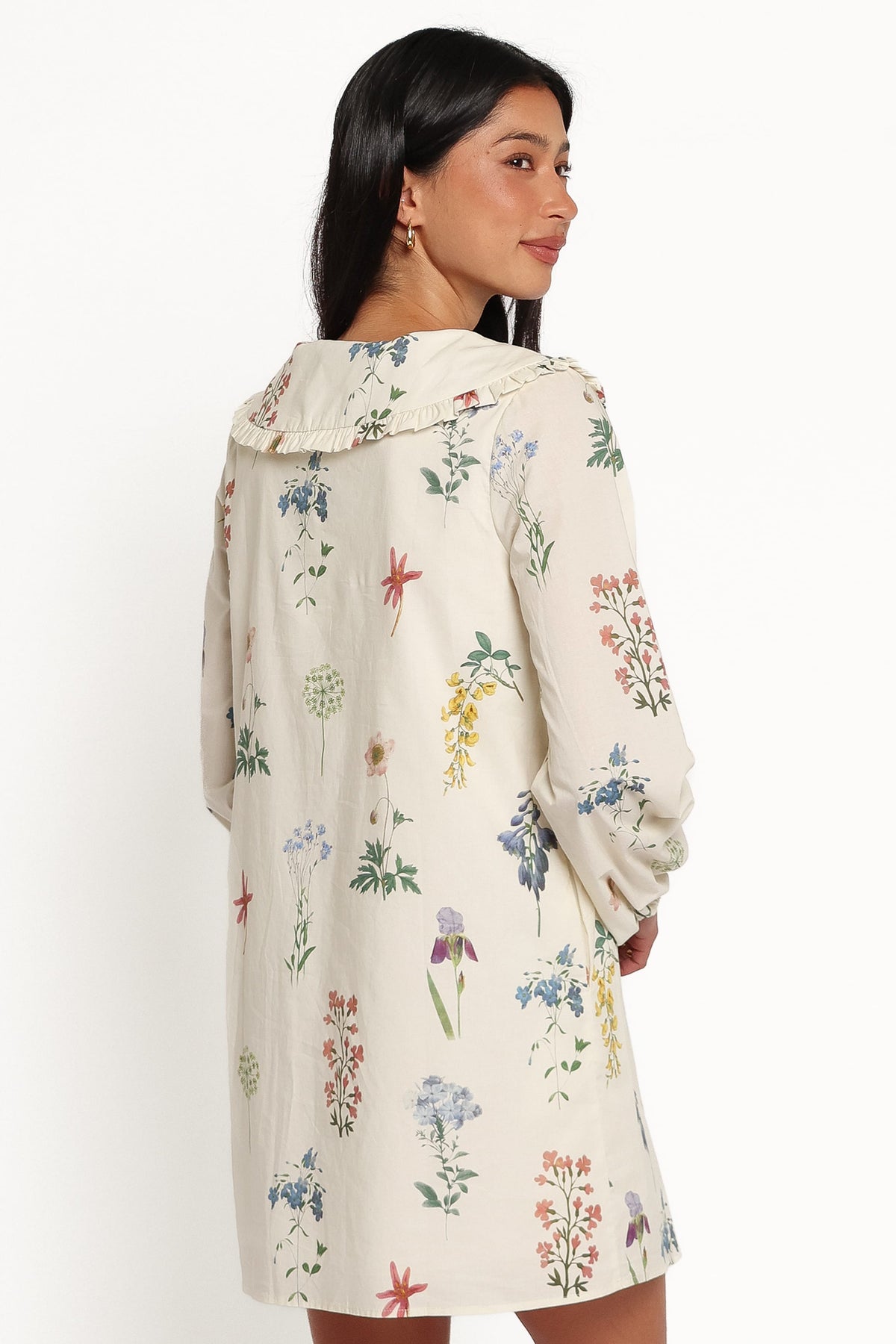 DRESSES Tallyn Long Sleeve Mini Dress - Cream Floral
