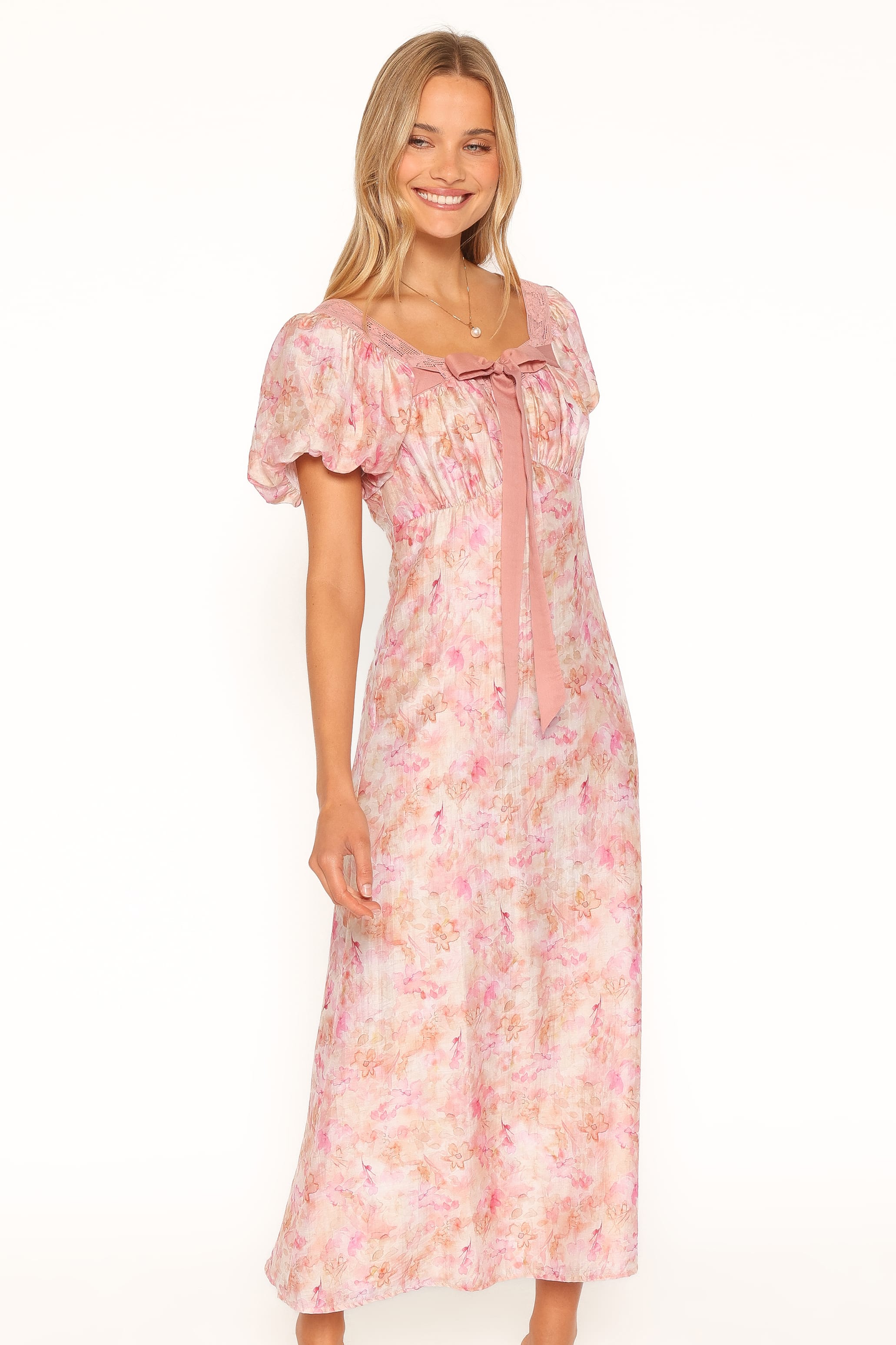 DRESSES Therese Midi Dress - Pink Floral