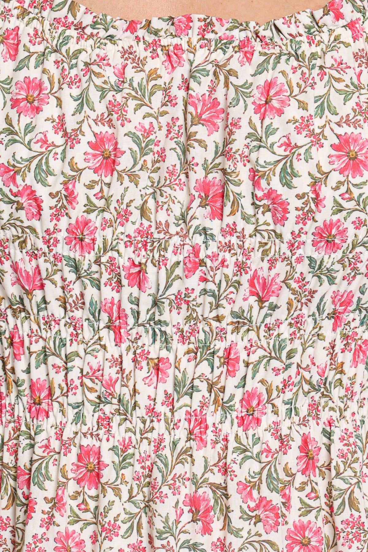 DRESSES Tierney Midi Dress - Pink Green Floral