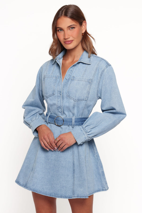 DRESSES Tuscan Mini Dress - Blue Denim