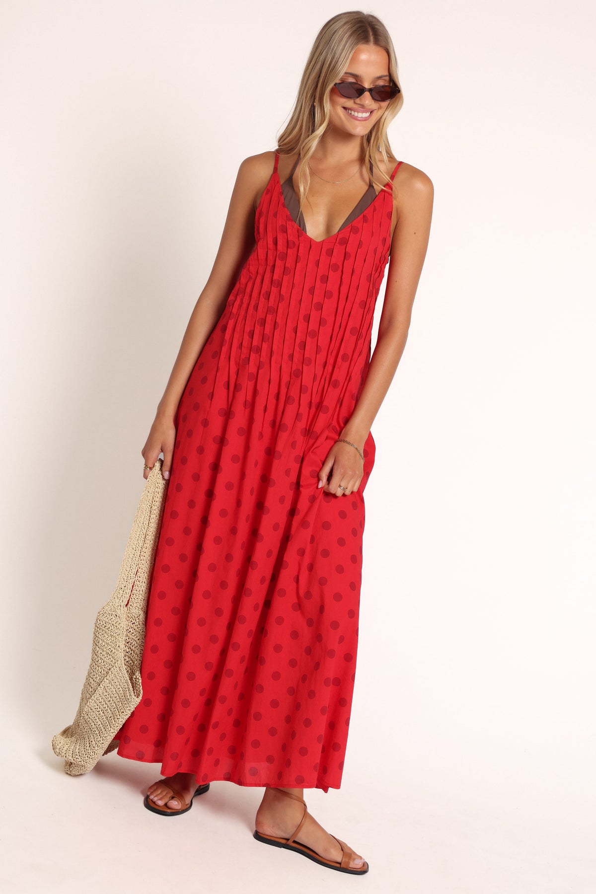 DRESSES Valeska Maxi Dress - Red Polka Dot