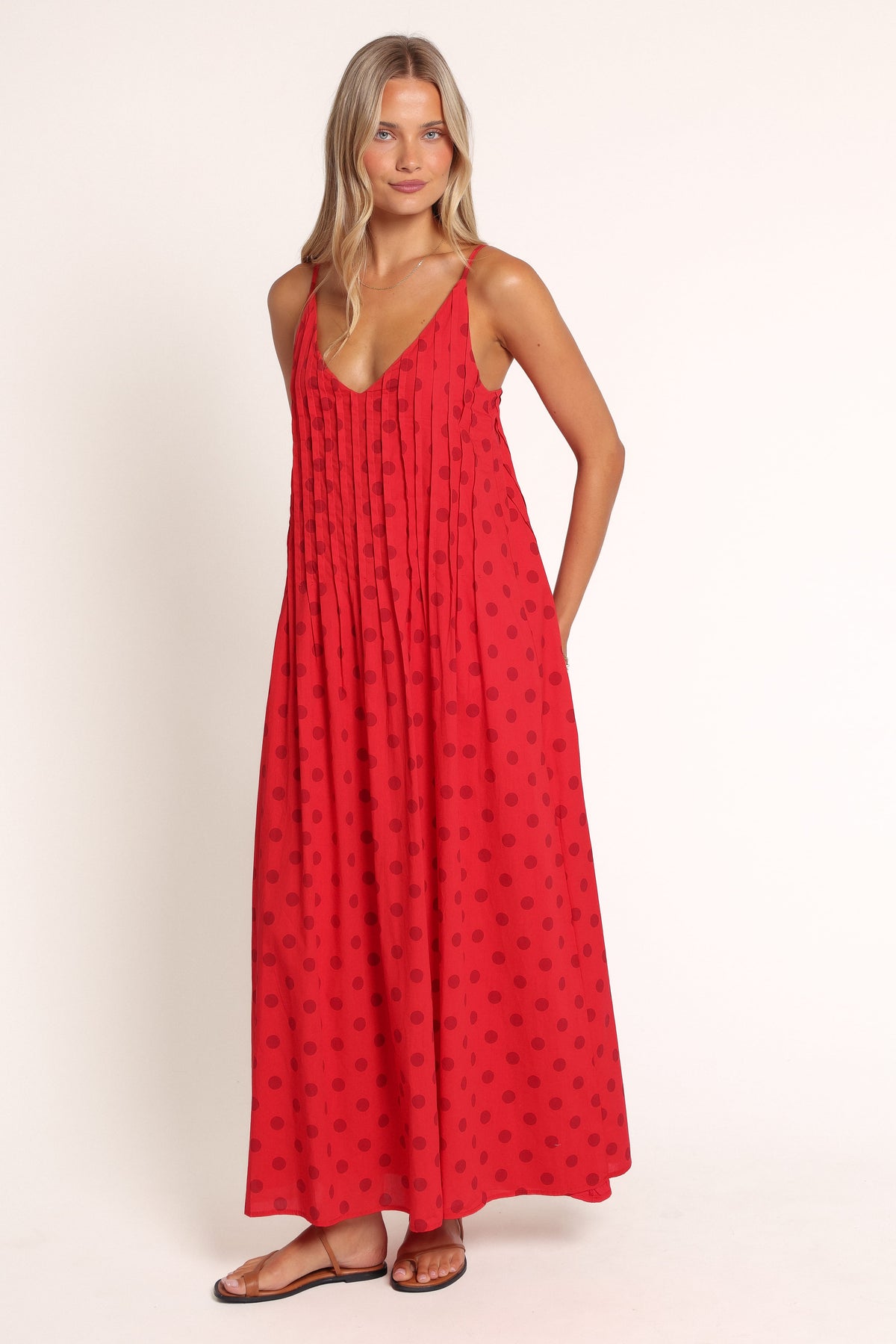 DRESSES Valeska Maxi Dress - Red Polka Dot