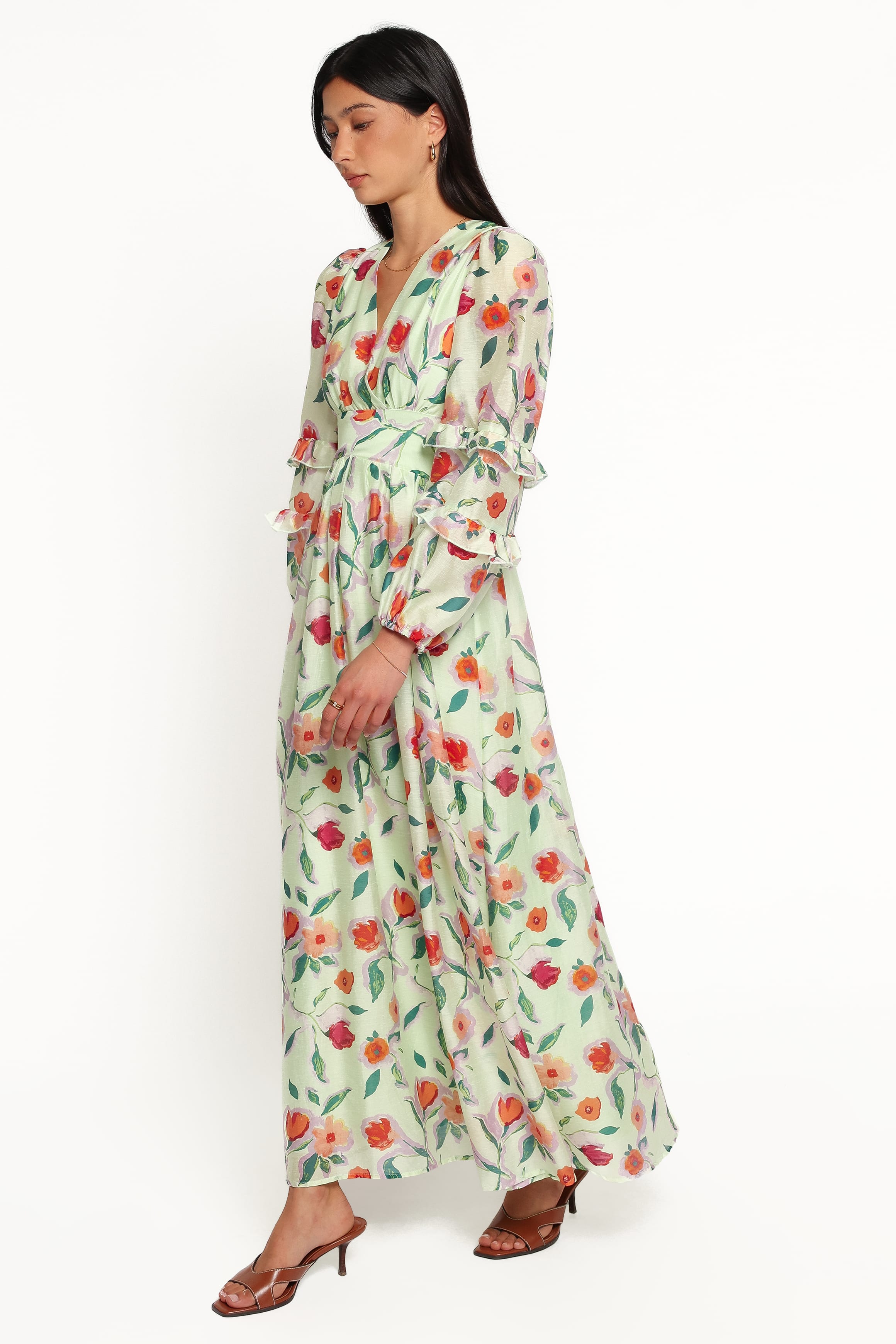 DRESSES Vayla Maxi Dress - Green Painted Floral