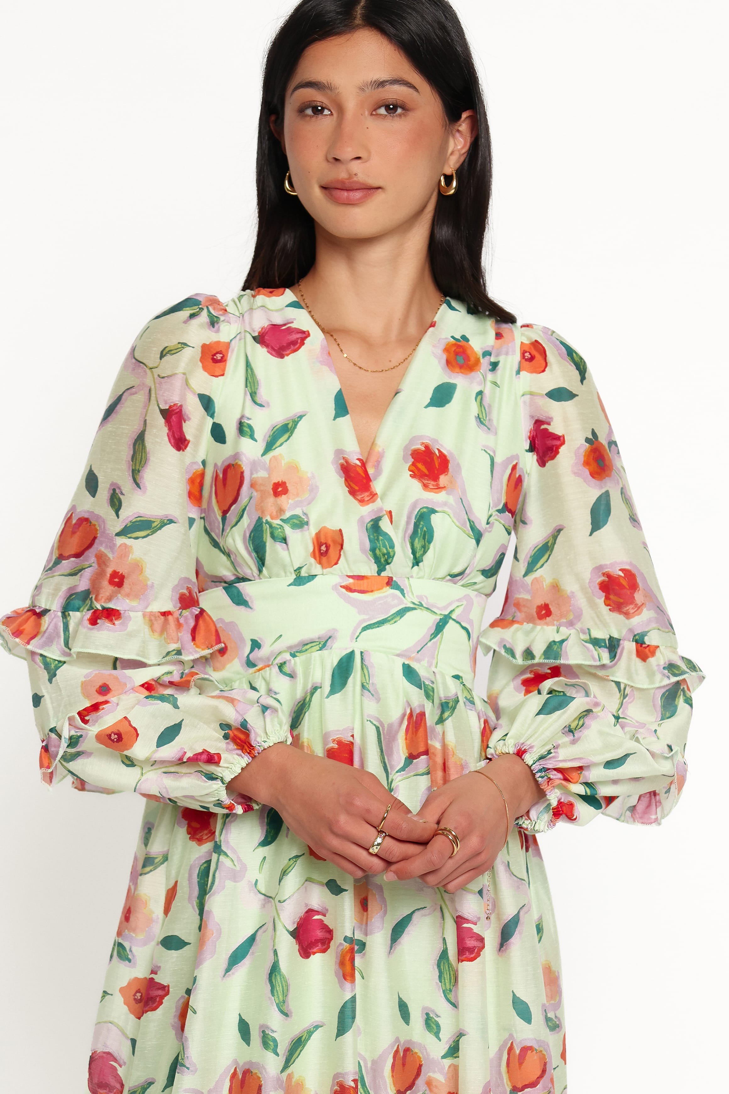 DRESSES Vayla Maxi Dress - Green Painted Floral