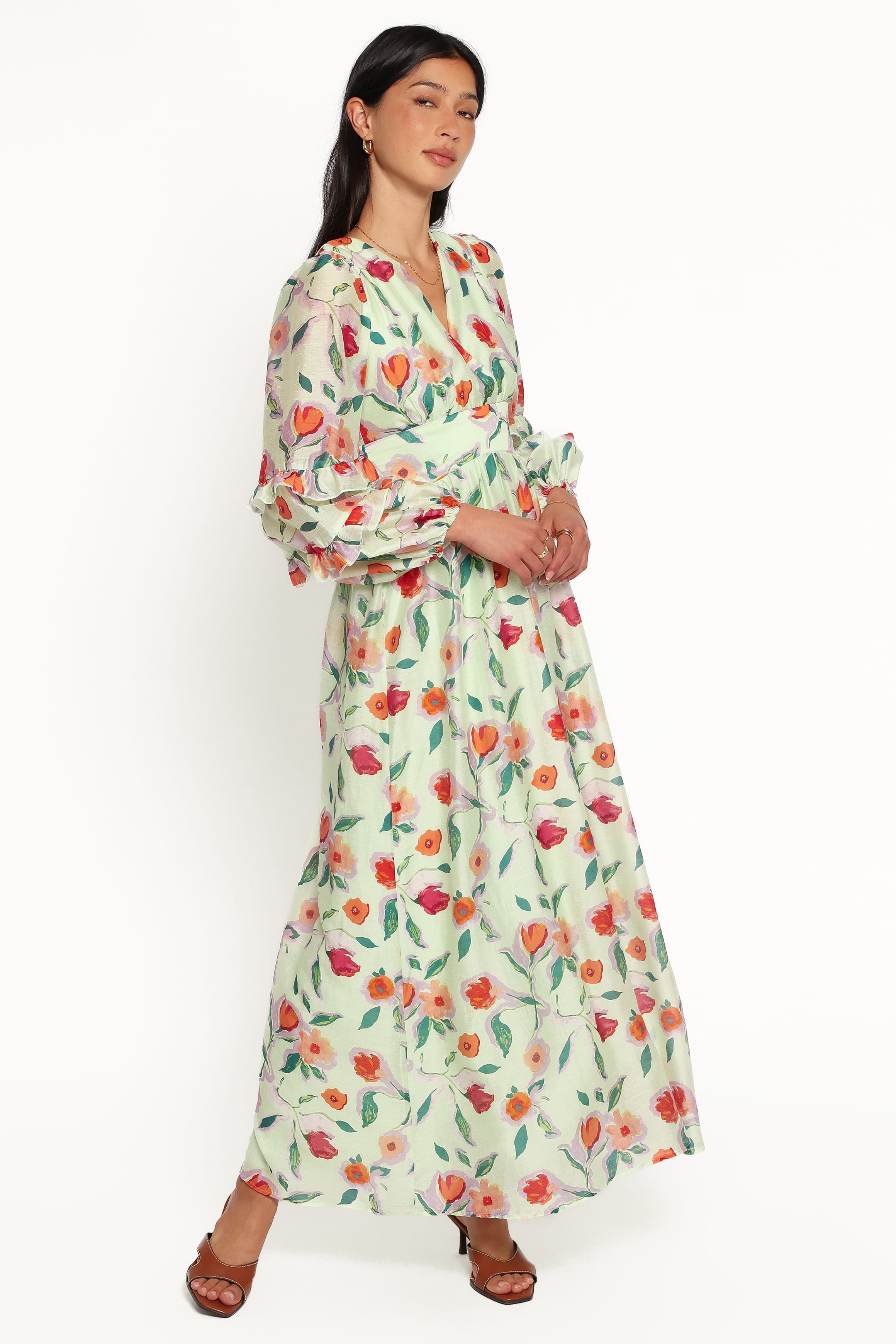 DRESSES Vayla Maxi Dress - Green Painted Floral