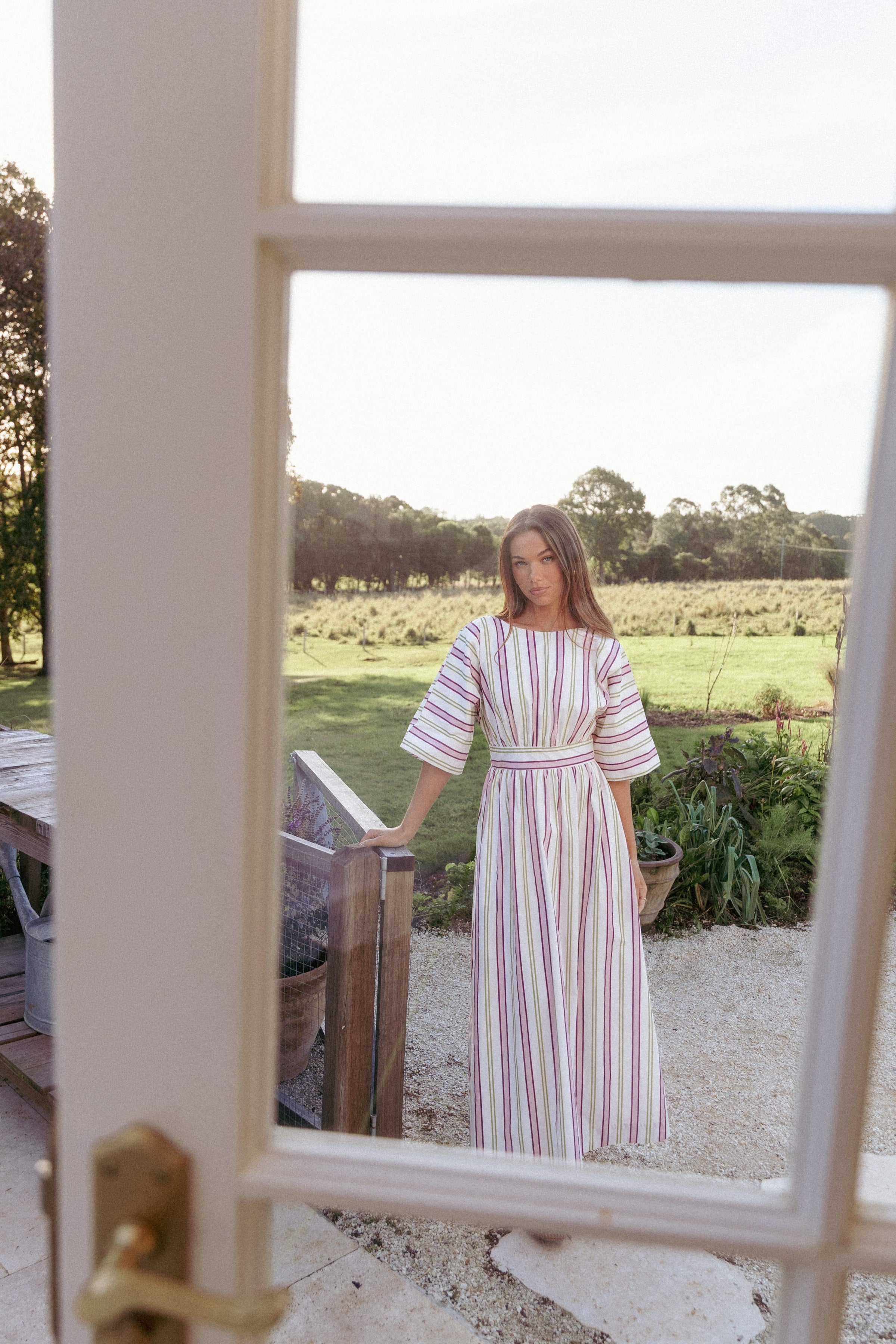 candy stripe maxi dress Esme Pink Candy Stripe AU/UK 6 US 2 (XS)