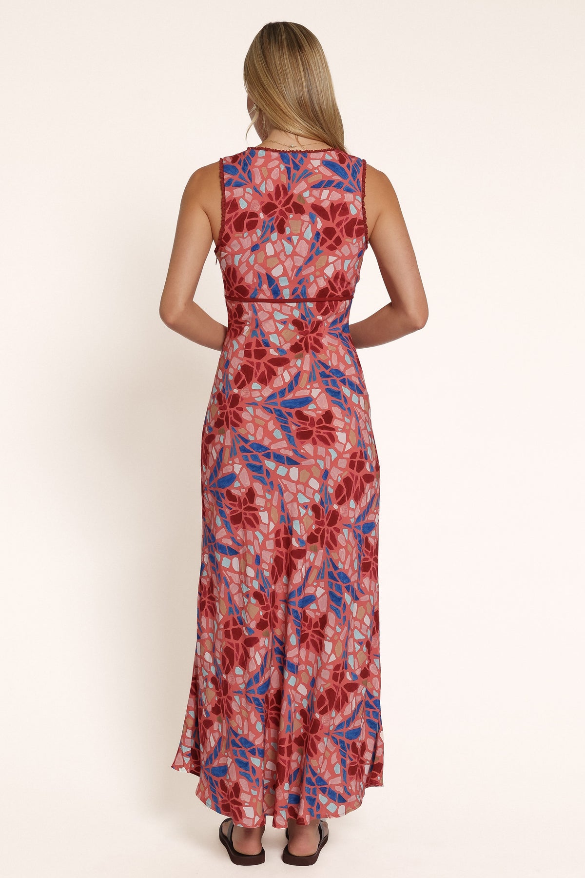 DRESSES Zorren Midi Dress - Red Tile