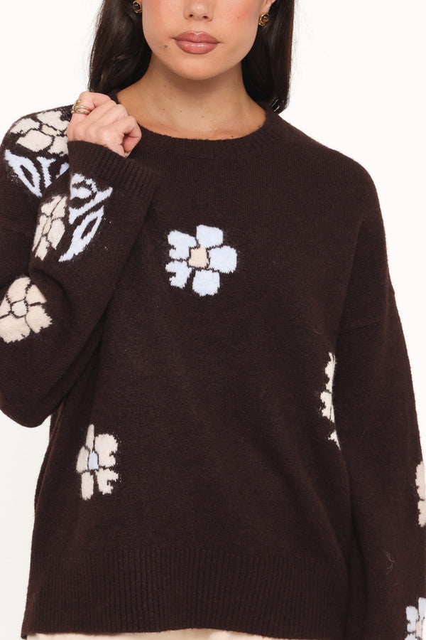 KNITWEAR Ashara Knit Sweater - Cocoa Brown