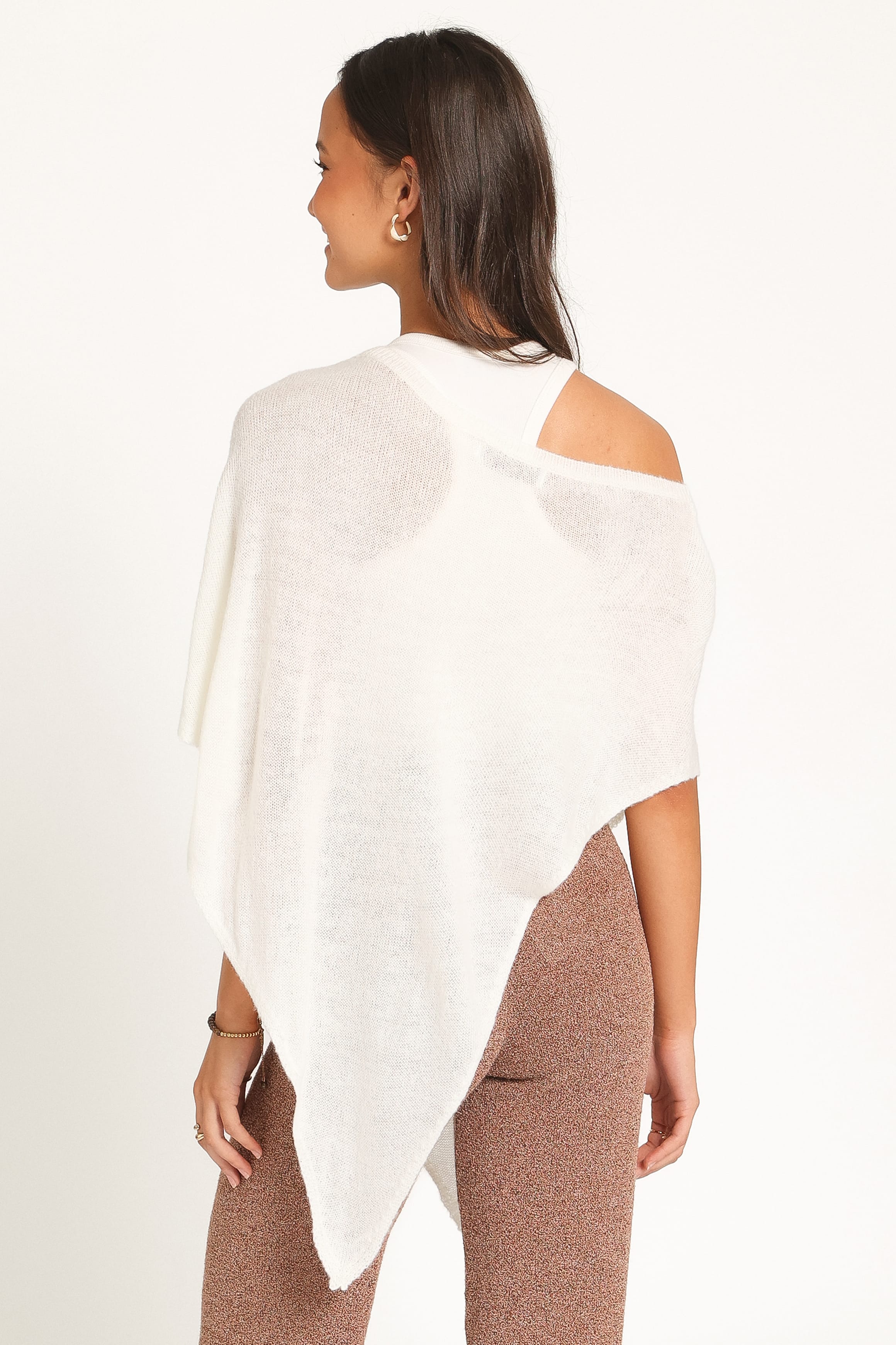 KNITWEAR Brena Scarf Knit Top - Ivory