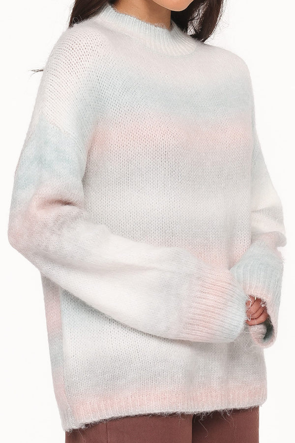 KNITWEAR Joy Knit Sweater - Pale Blue Stripe