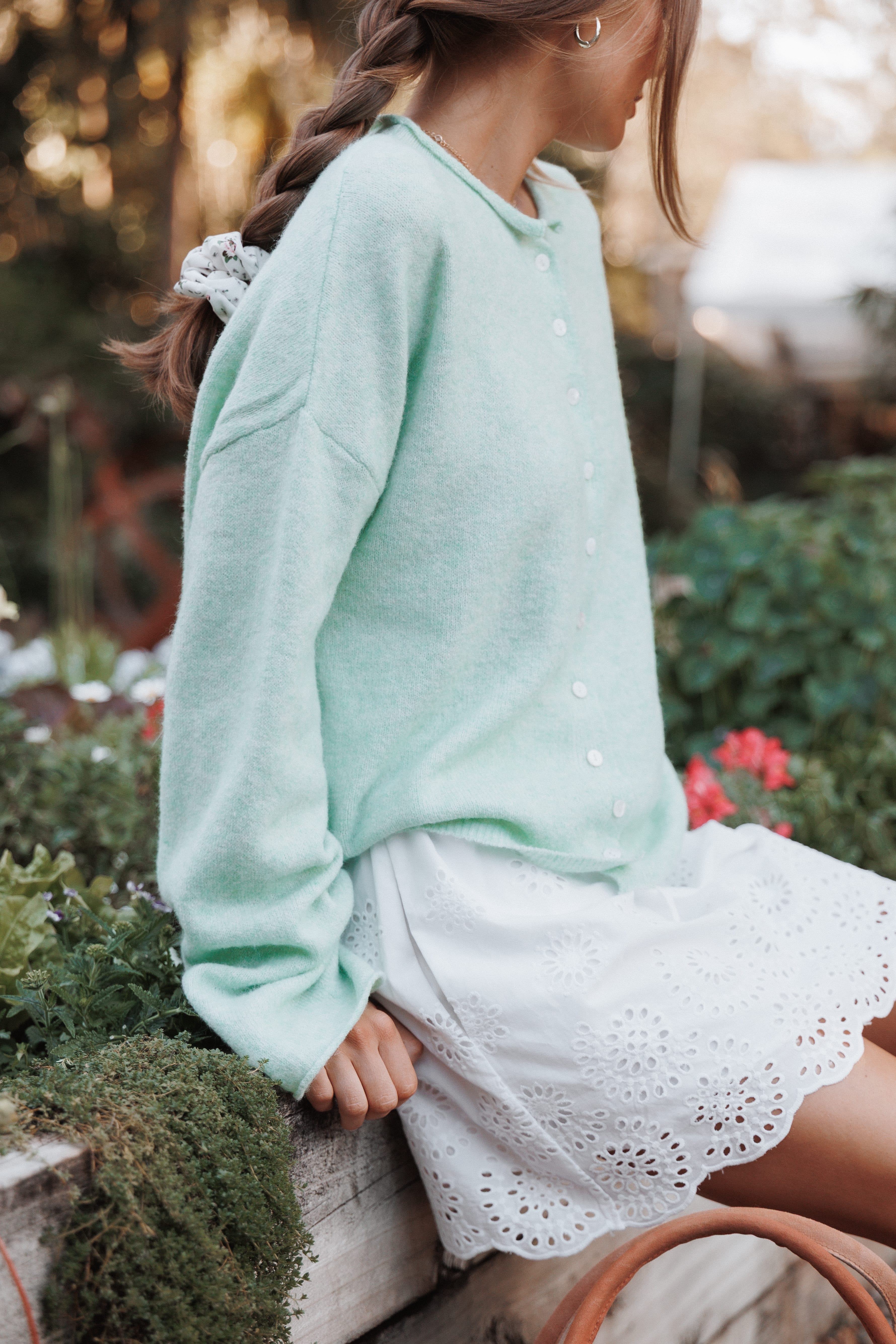 KNITWEAR Marlie Relaxed Cardigan - Mint Green