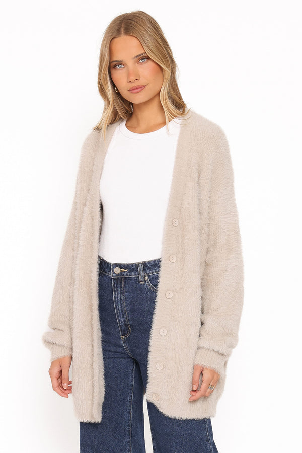 KNITWEAR Saoirse Oversized Cardigan - Camel