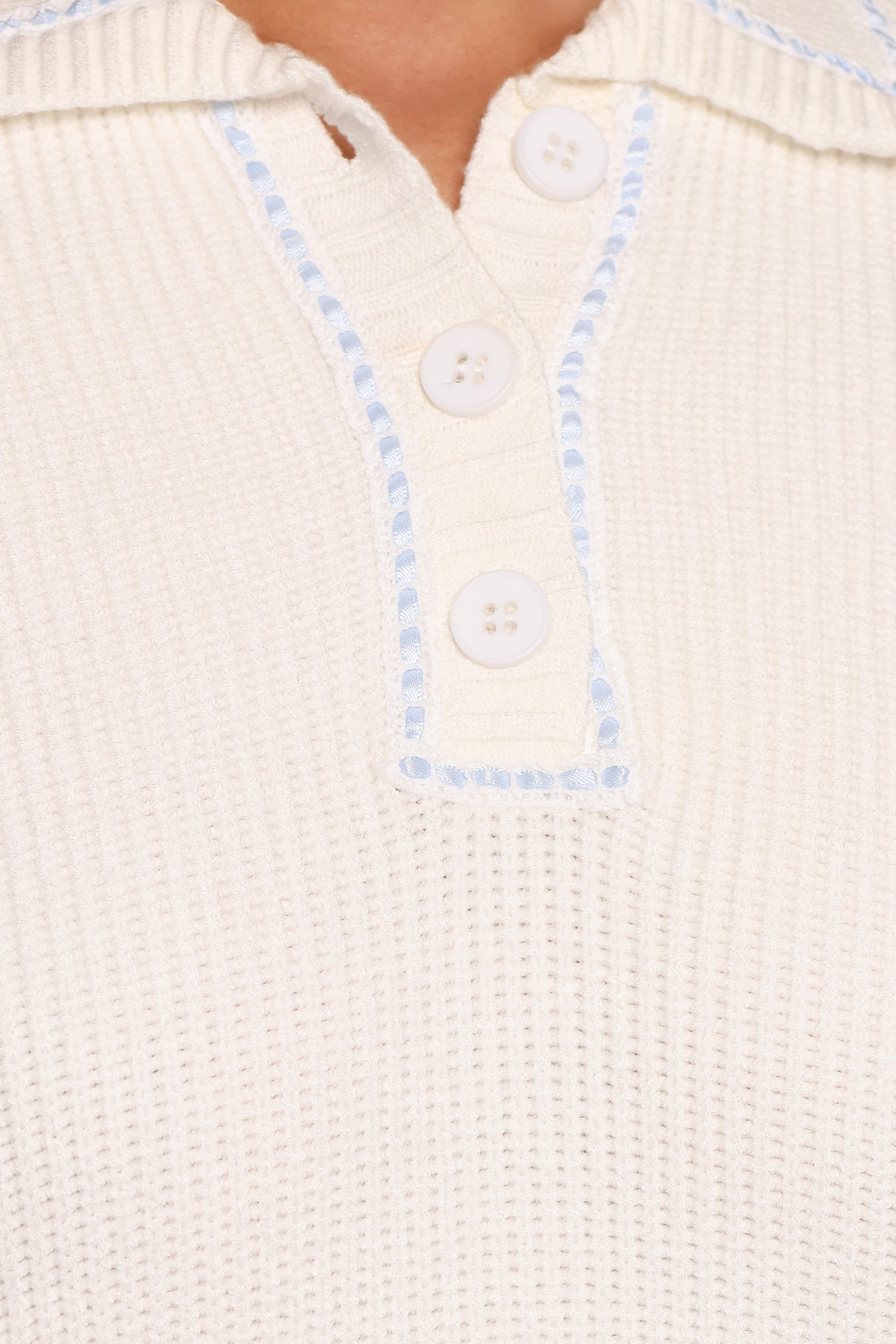 KNITWEAR Tamara Collared Sweater - White