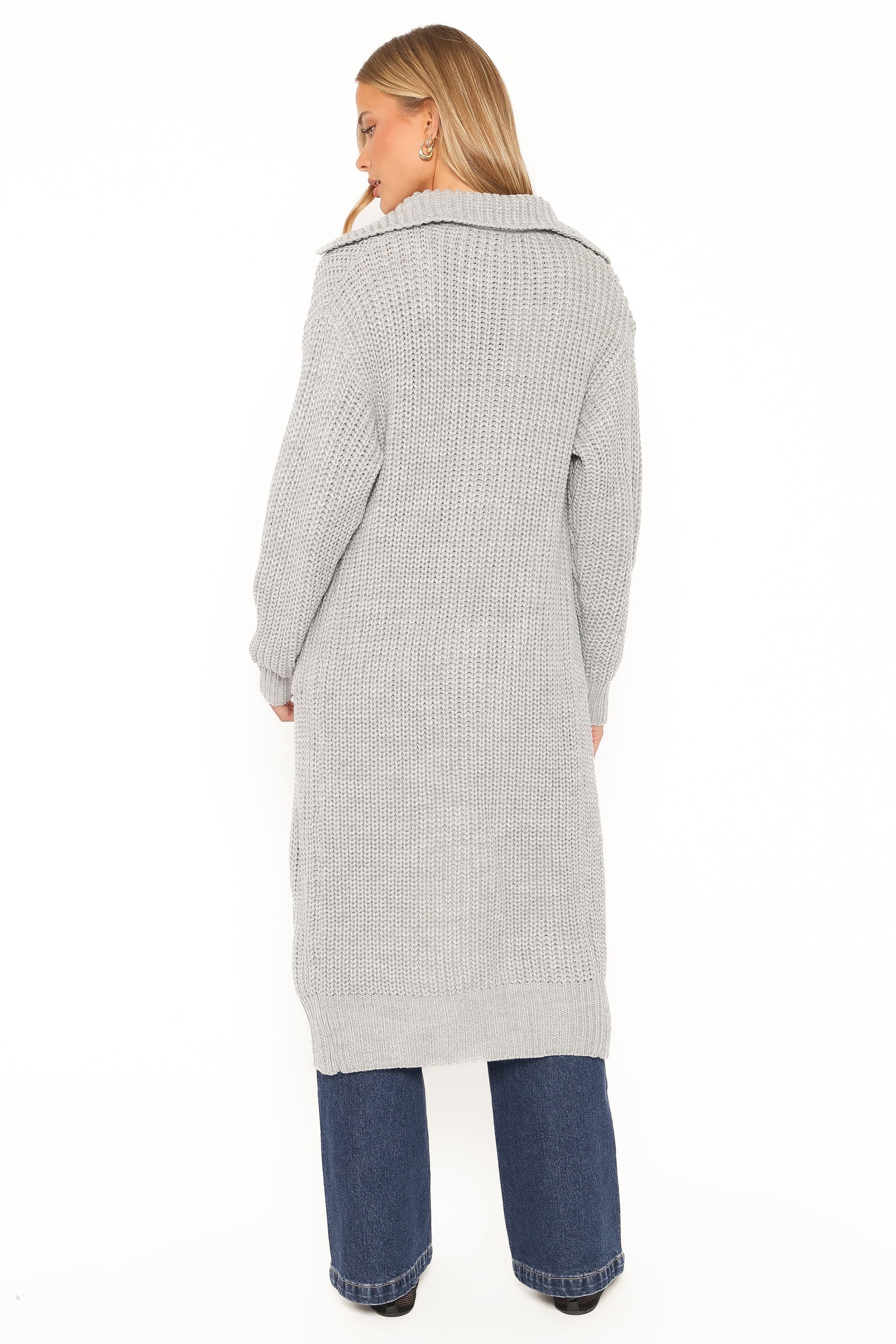 KNITWEAR Tobin Sweater Coatigan - Heather Grey