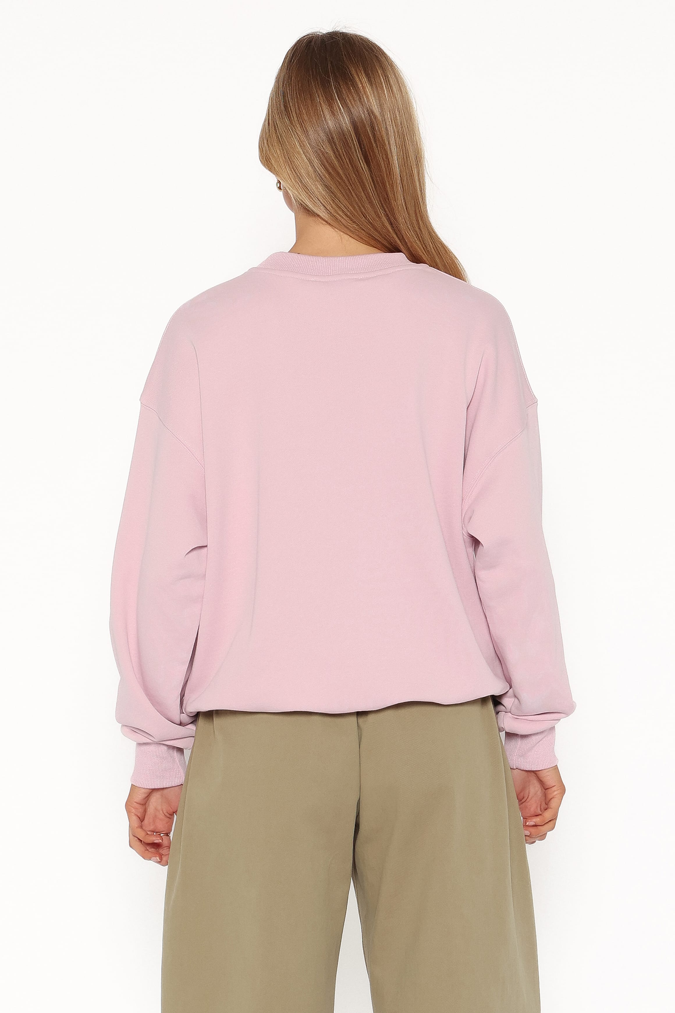 OUTERWEAR Cayley Patchwork Sweatshirt - Pink Cherry