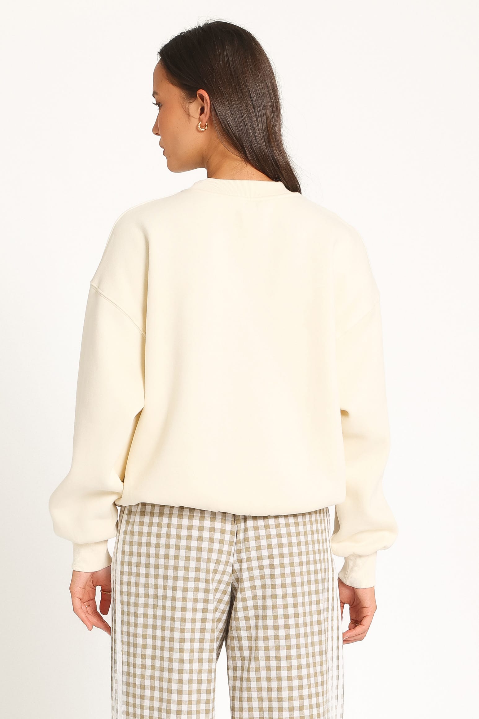OUTERWEAR Danni Bow Embellished Sweatshirt - Cream