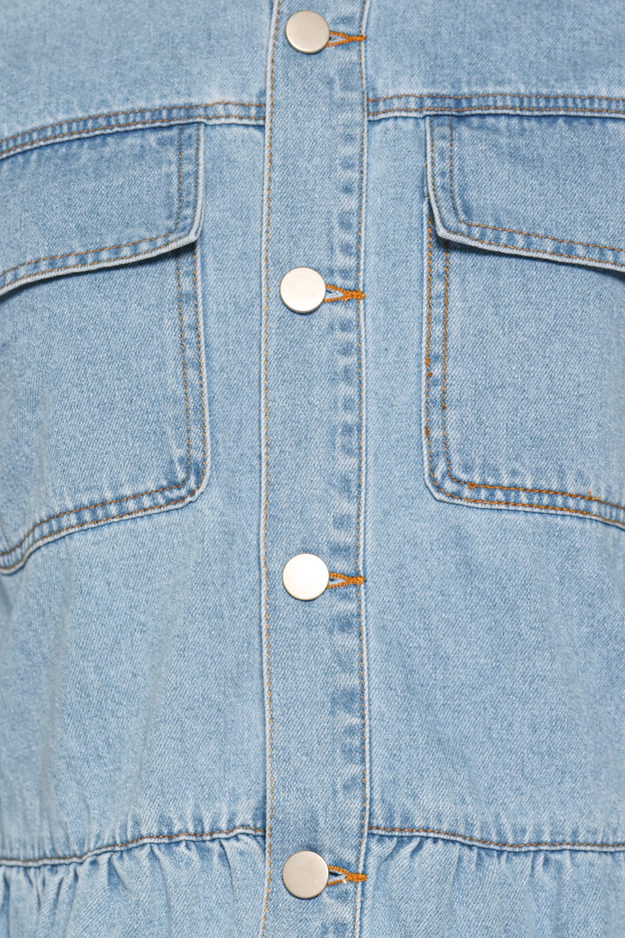 OUTERWEAR Darna Peplum Denim Jacket - Medium Wash