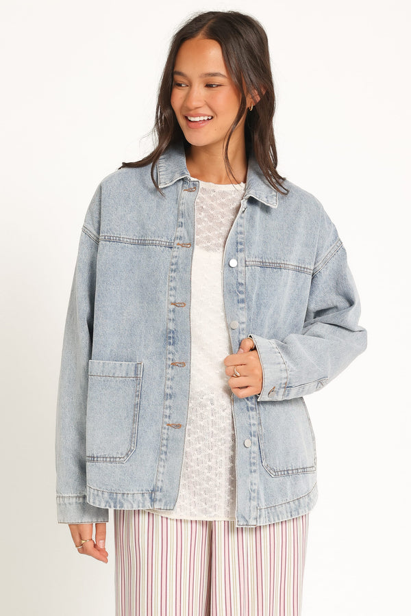 OUTERWEAR Delana Denim Jacket - Vintage Wash Blue