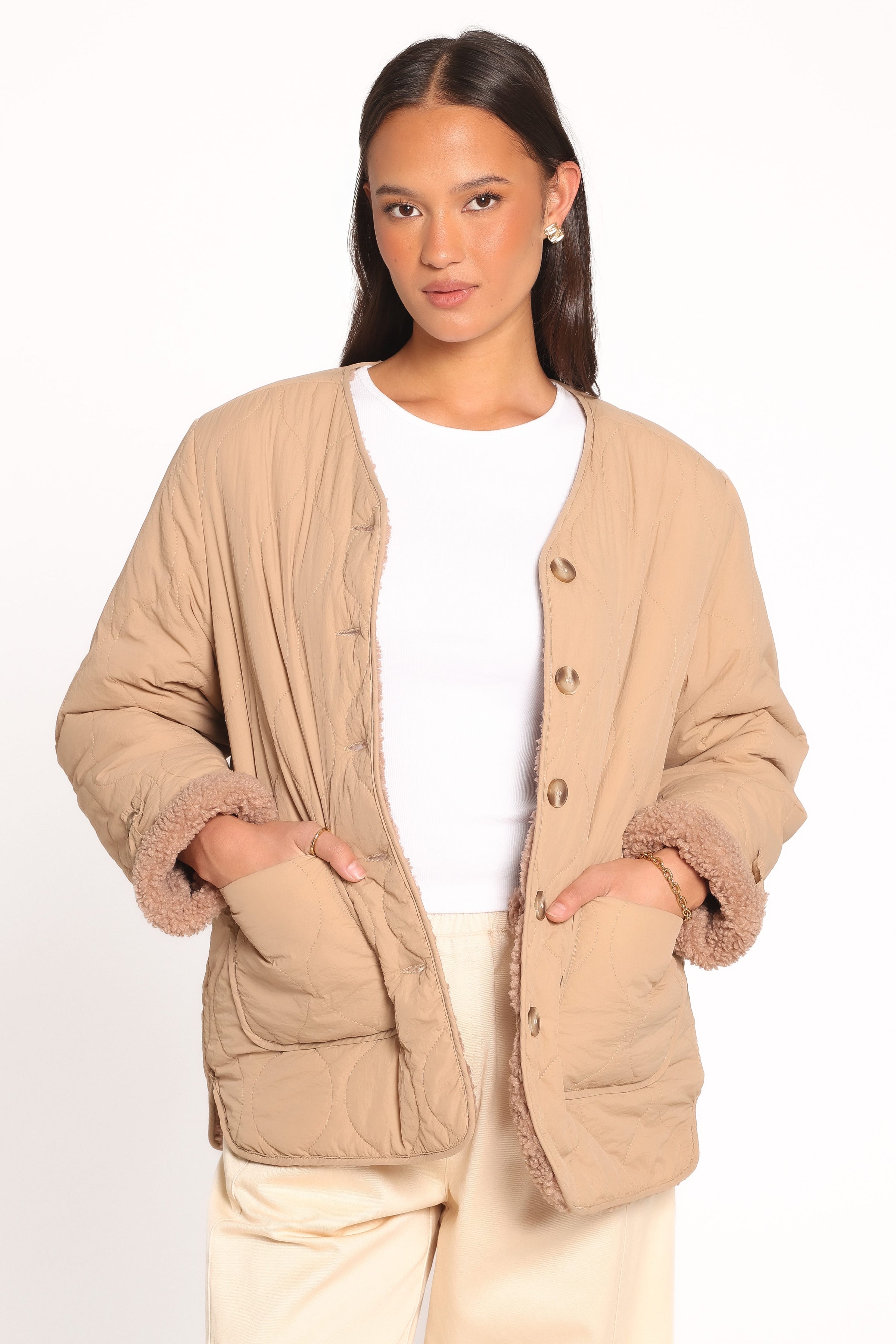 OUTERWEAR Denver Reversible Puffer Jacket - Camel