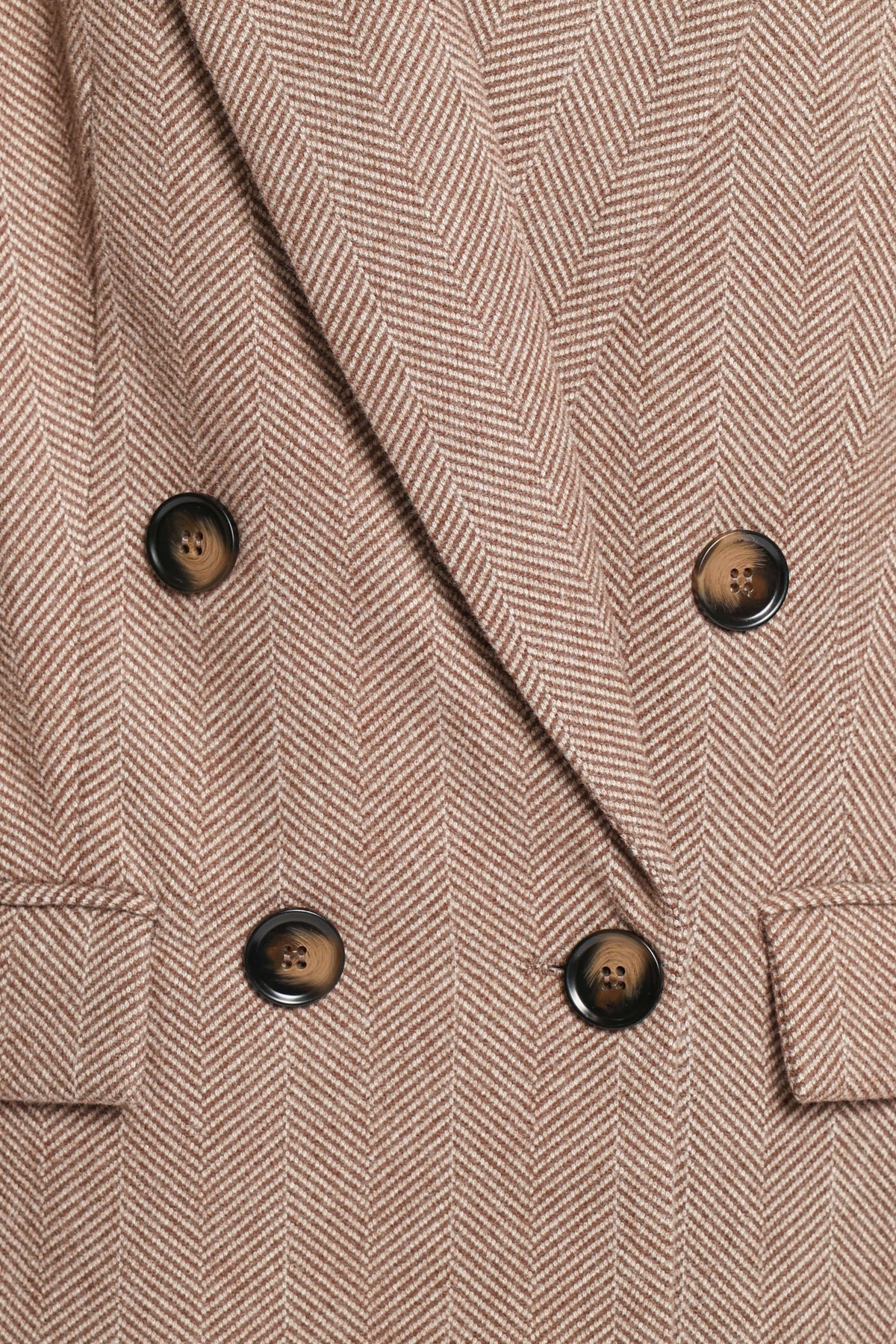 OUTERWEAR Dixon Oversized Boyfriend Blazer - Taupe Herringbone