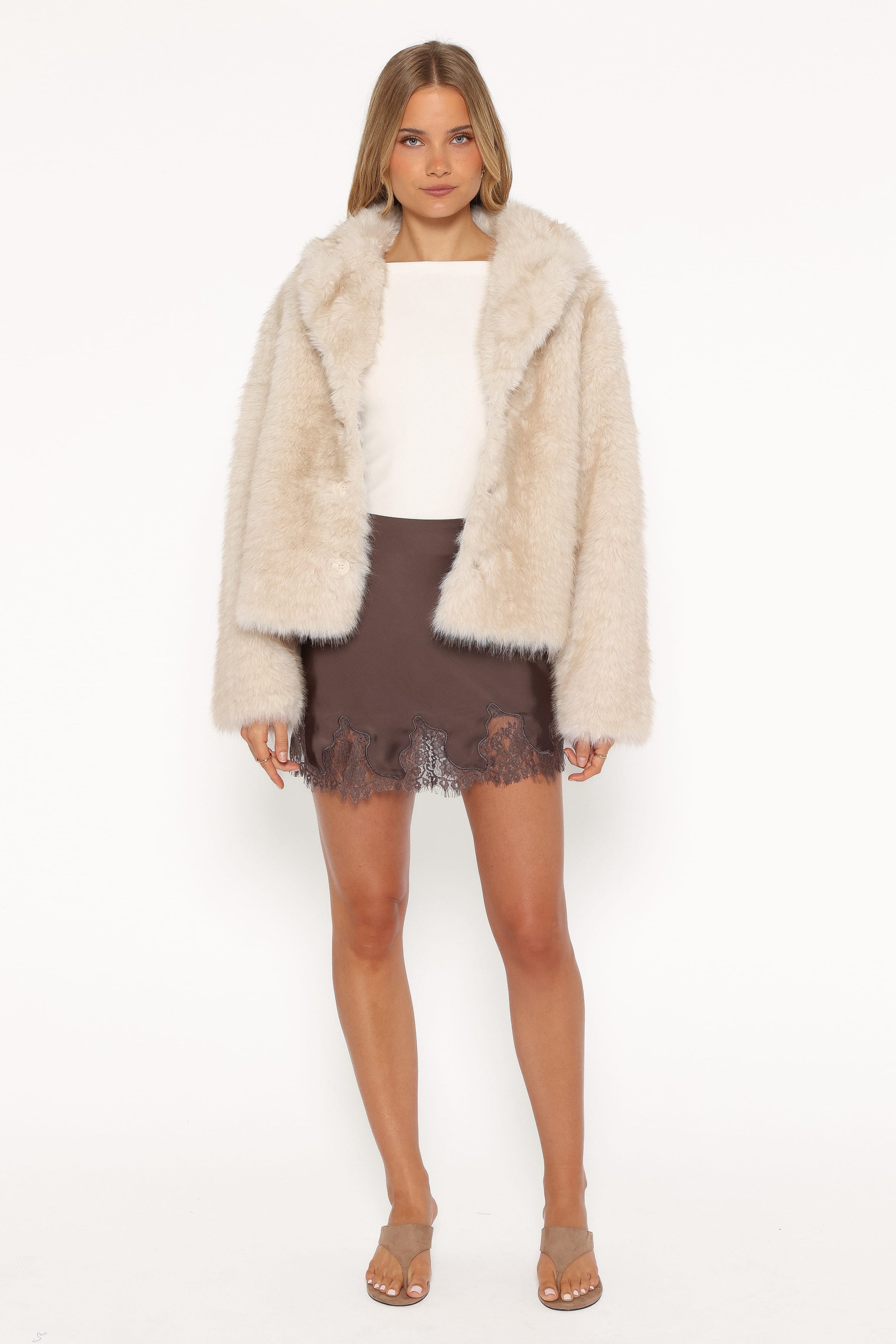 OUTERWEAR Frankie Reversible Car Coat - Cream