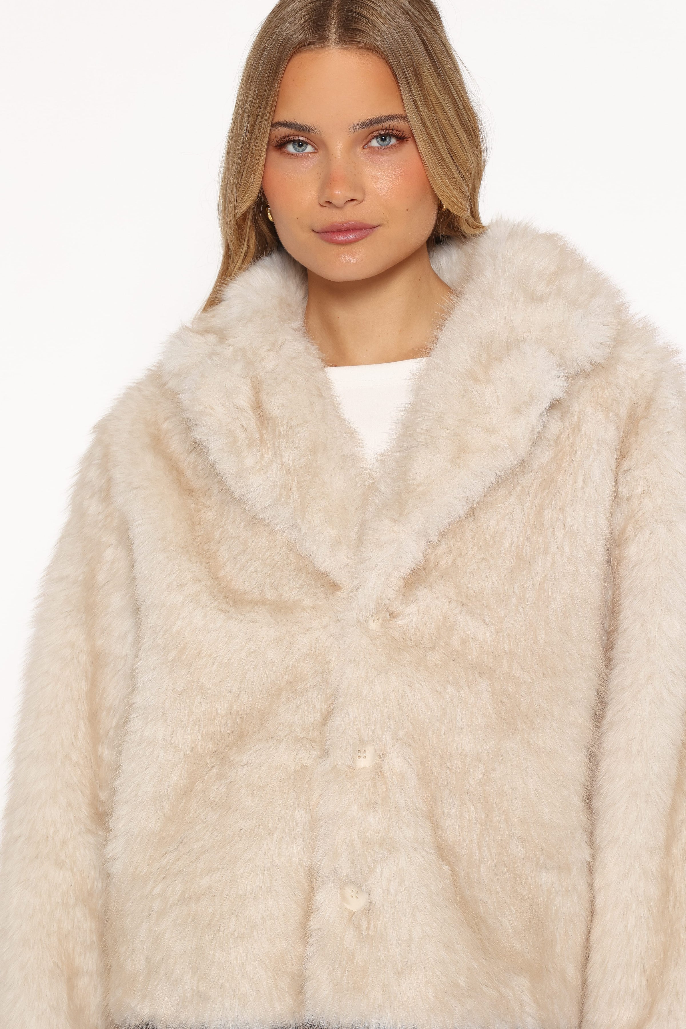 OUTERWEAR Frankie Reversible Car Coat - Cream