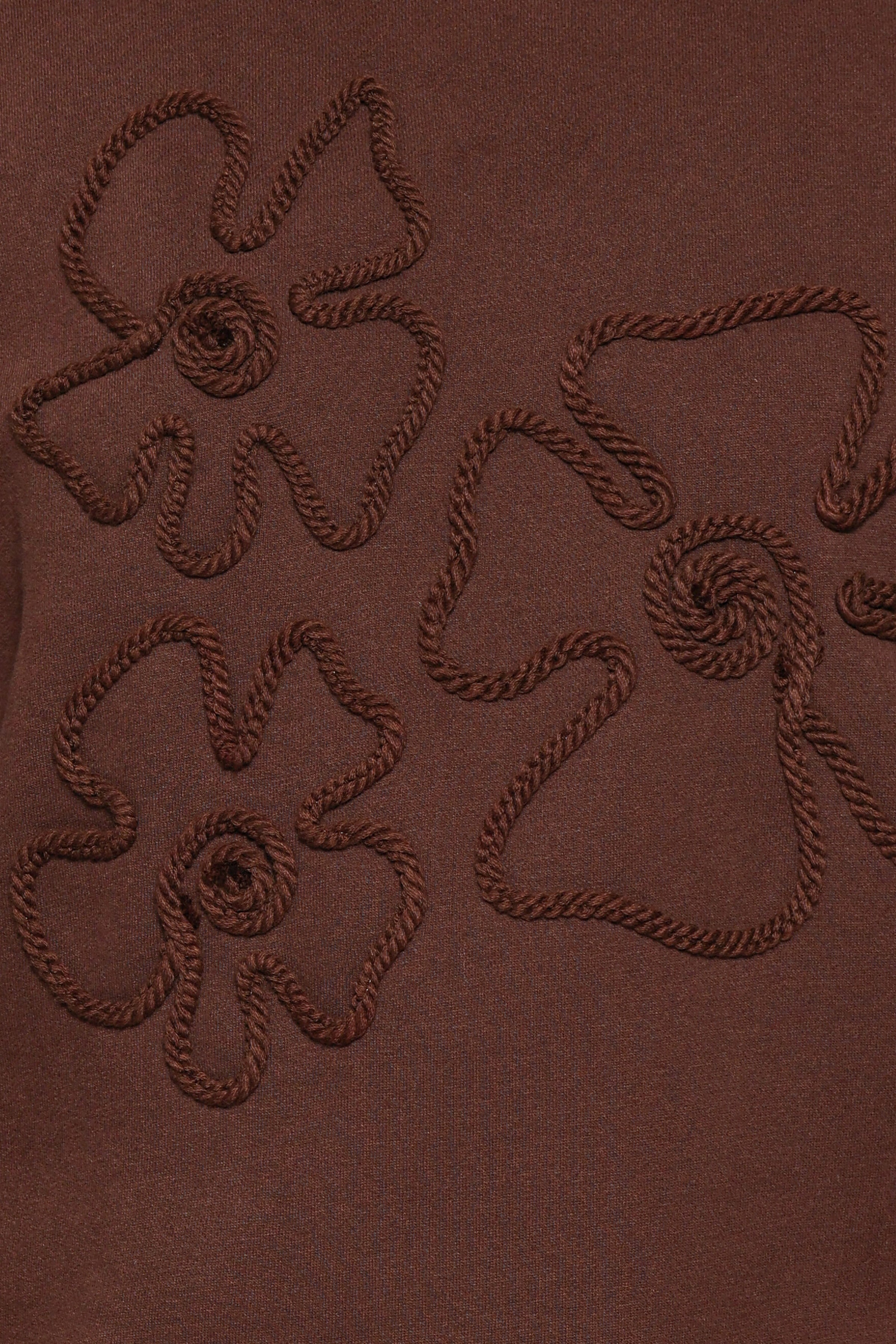 OUTERWEAR Harlie Embroidered Sweatshirt - Chocolate Brown